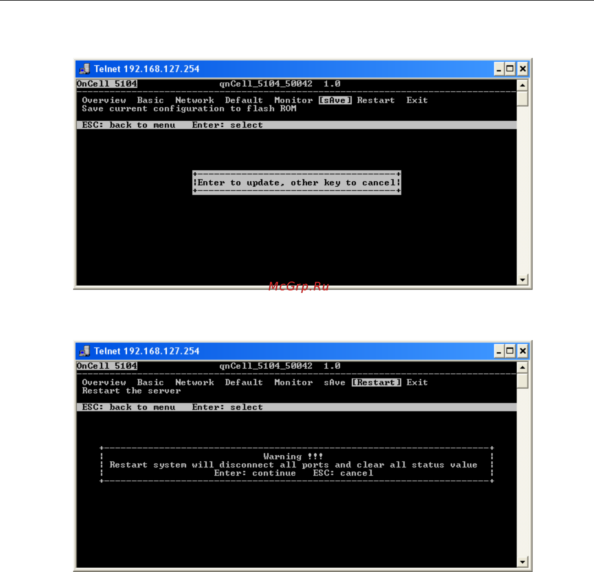 Moxa OnCell 5104-HSPA [20/67] Oncell 5000 series initial ip address configuration