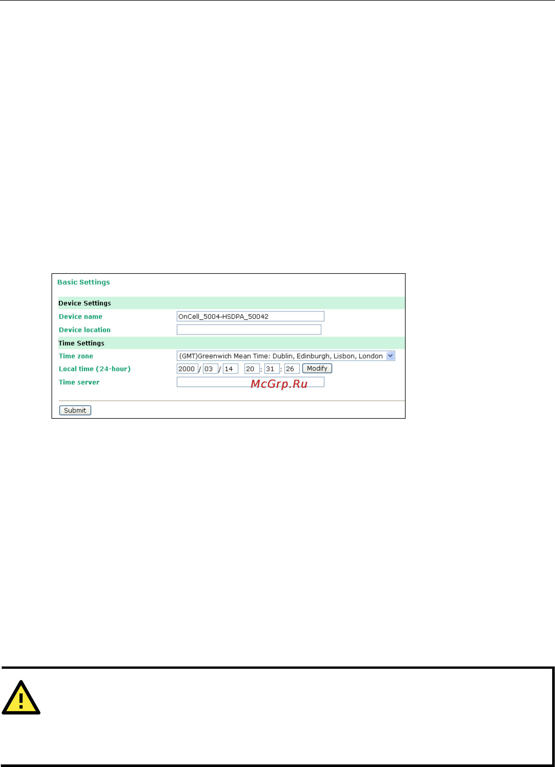 Moxa OnCell 5004-HSPA [25/67] Attention