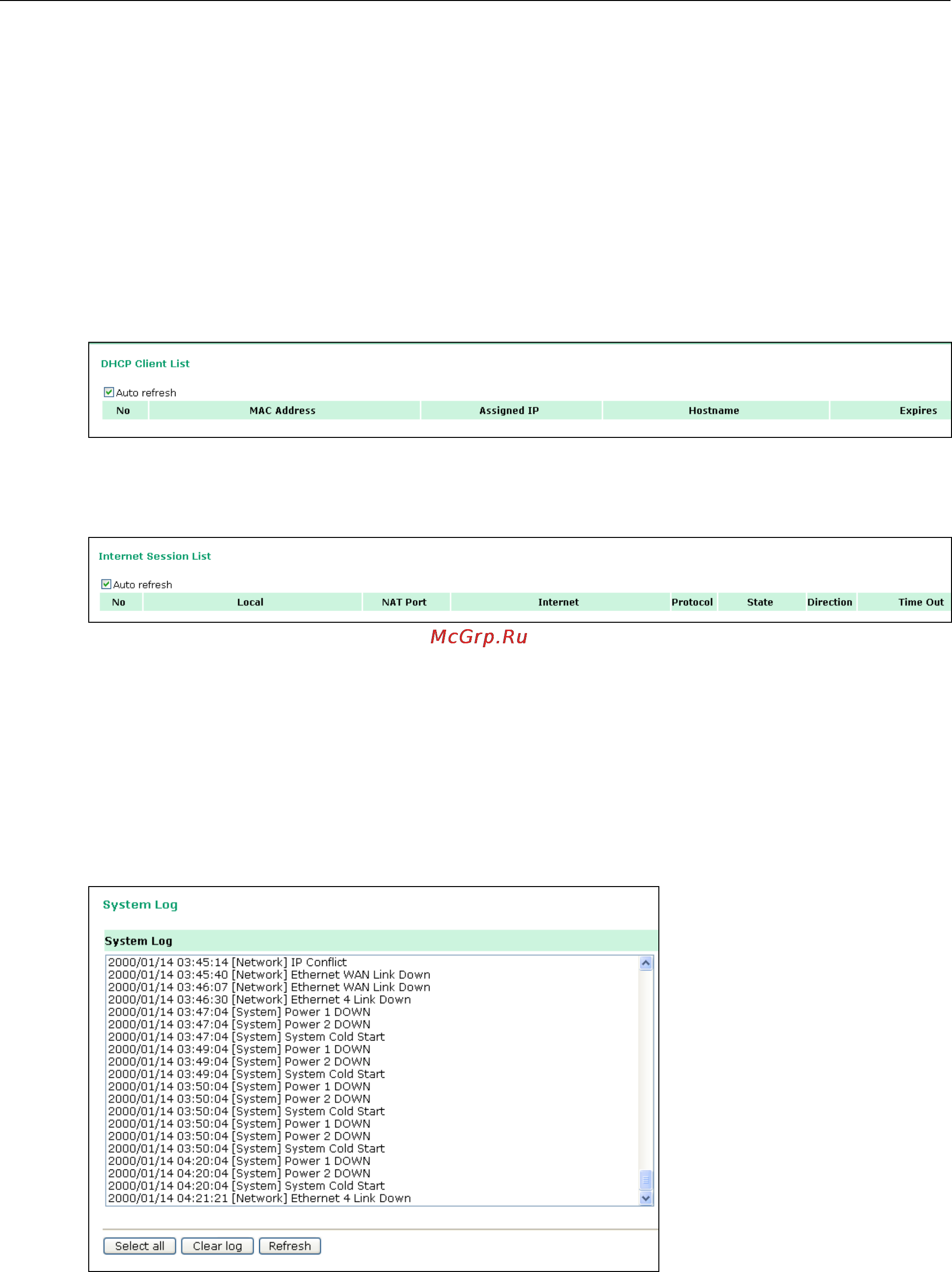 Moxa OnCell 5004-HSPA [47/67] Dhcp client list
