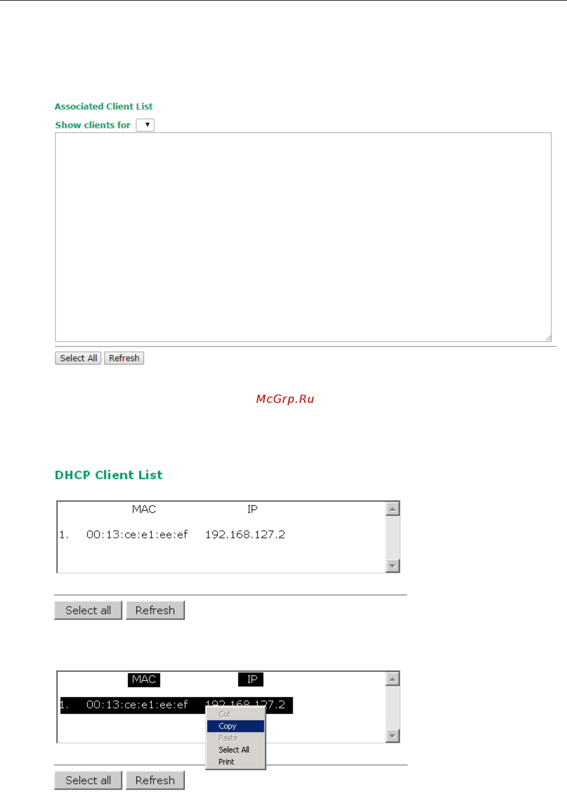 Moxa WDR-3124A-EU-T [71/94] Associated client list for ap mode only