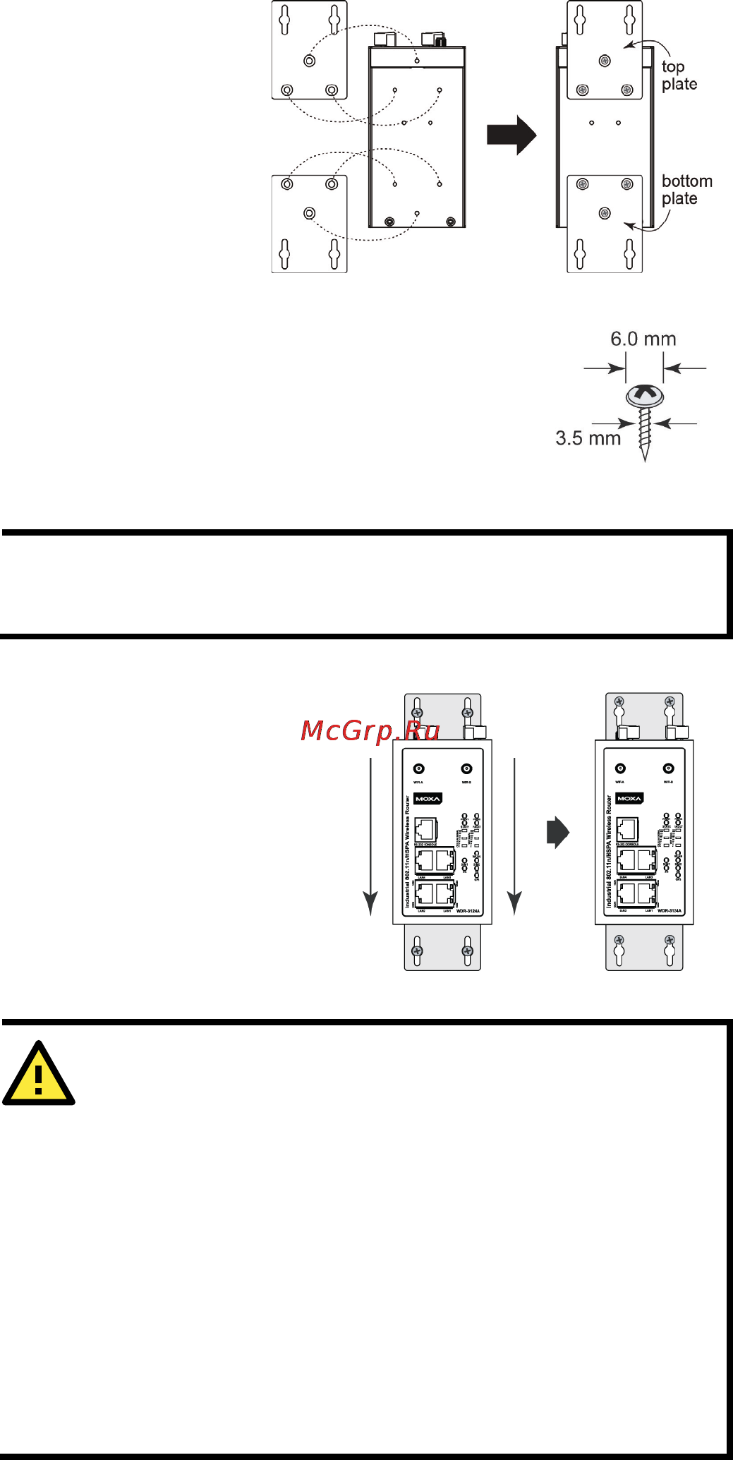 Moxa WDR-3124A-EU [7/16] Warning