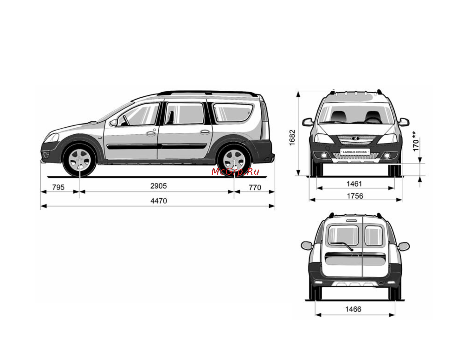 Lada Largus(2016) [130/136] Отличительные особенности автомобиля lada largus cross