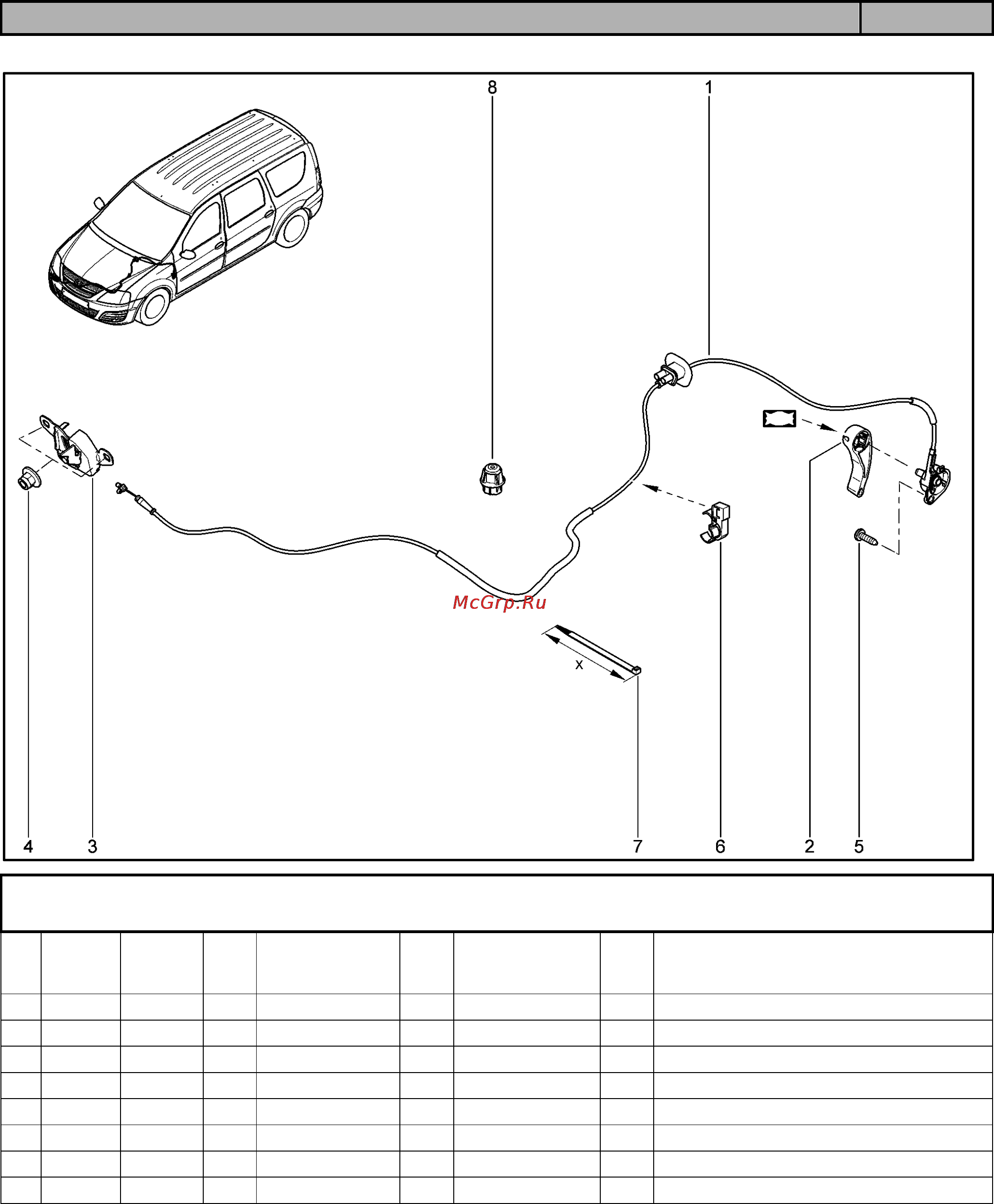 Lada Largus(2016) [237/431] Привод открытия капота 520110