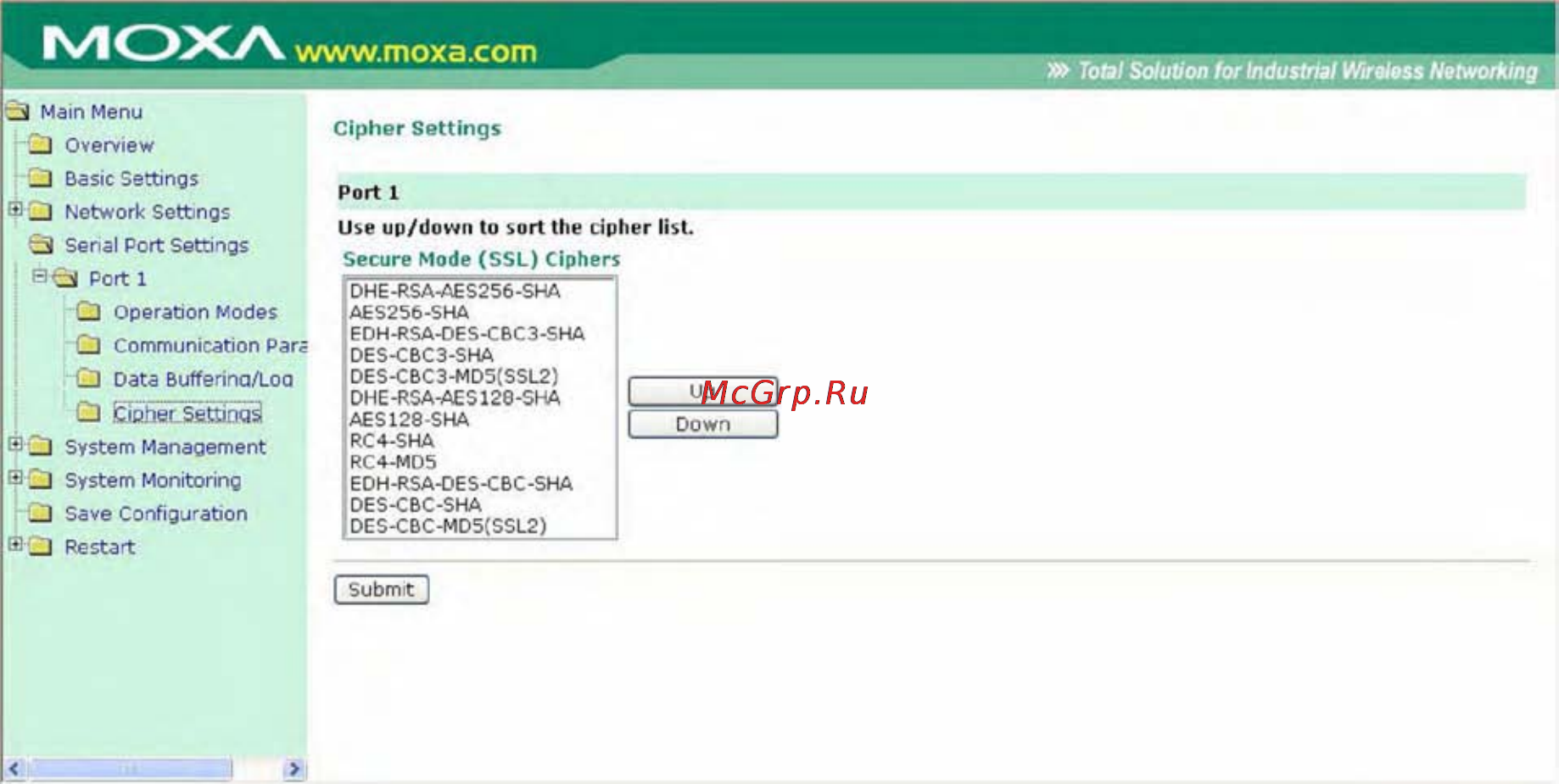 Moxa OnCell G3151 [117/184] Настройки защиты данных
