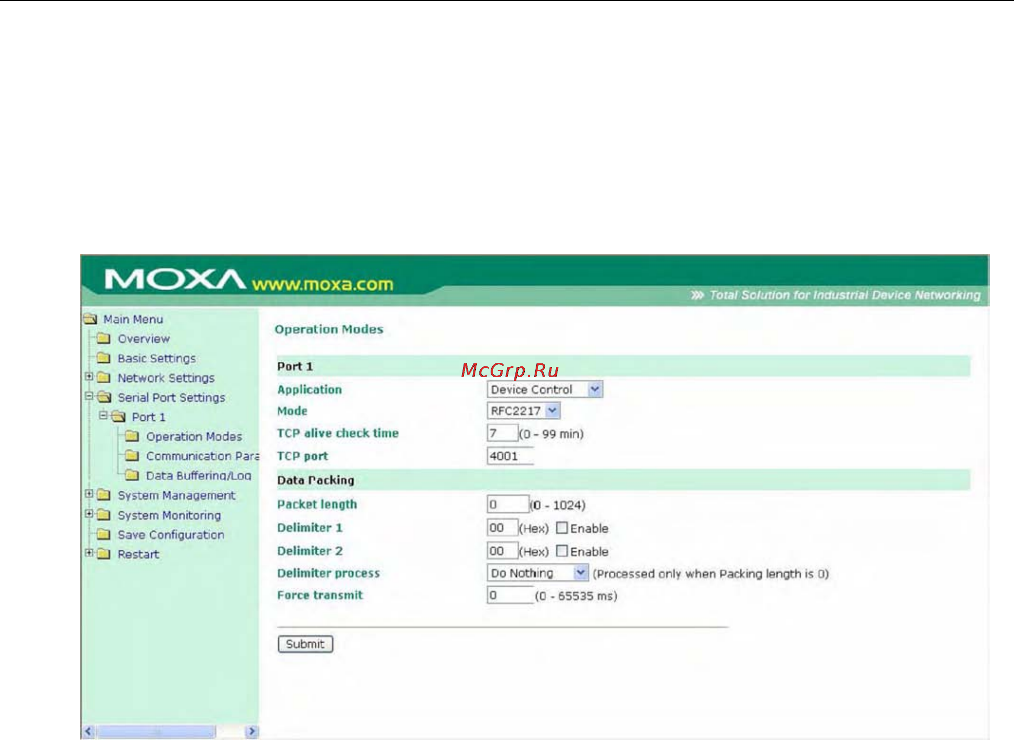 Moxa OnCell G3211 [170/184] Приложение b rfc2217