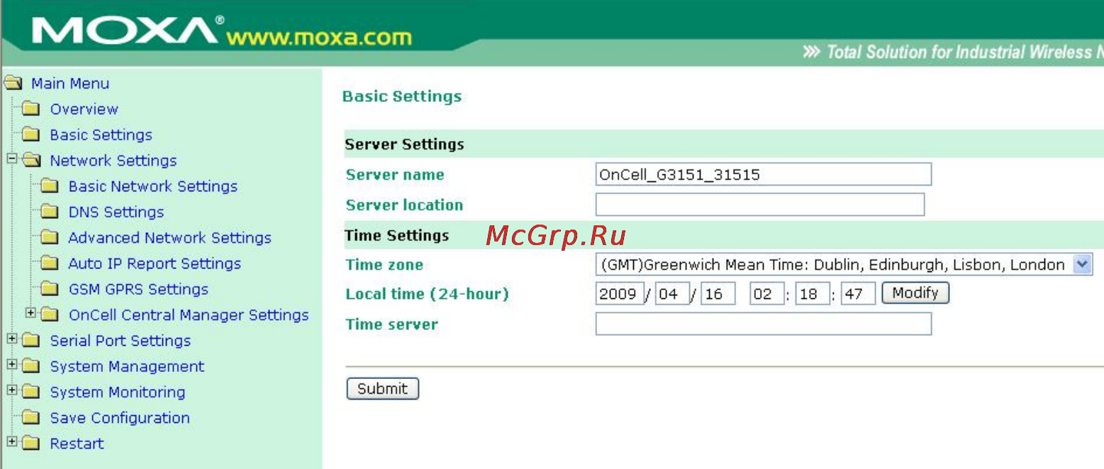 Moxa OnCell G3151 [50/184] Basic settings