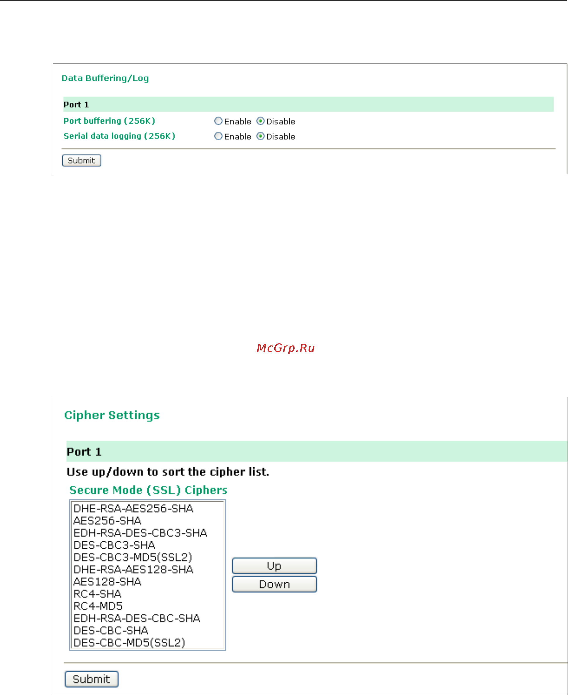 Moxa OnCell G3110-HSPA [111/172] Port data buffering log