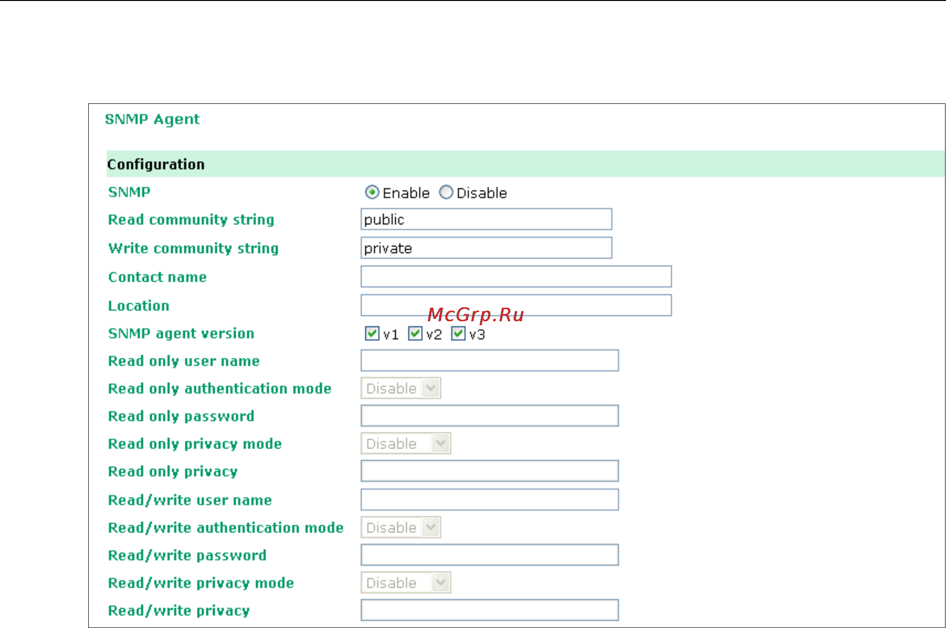 Moxa OnCell G3110-HSPA-T [114/172] Snmp agent settings