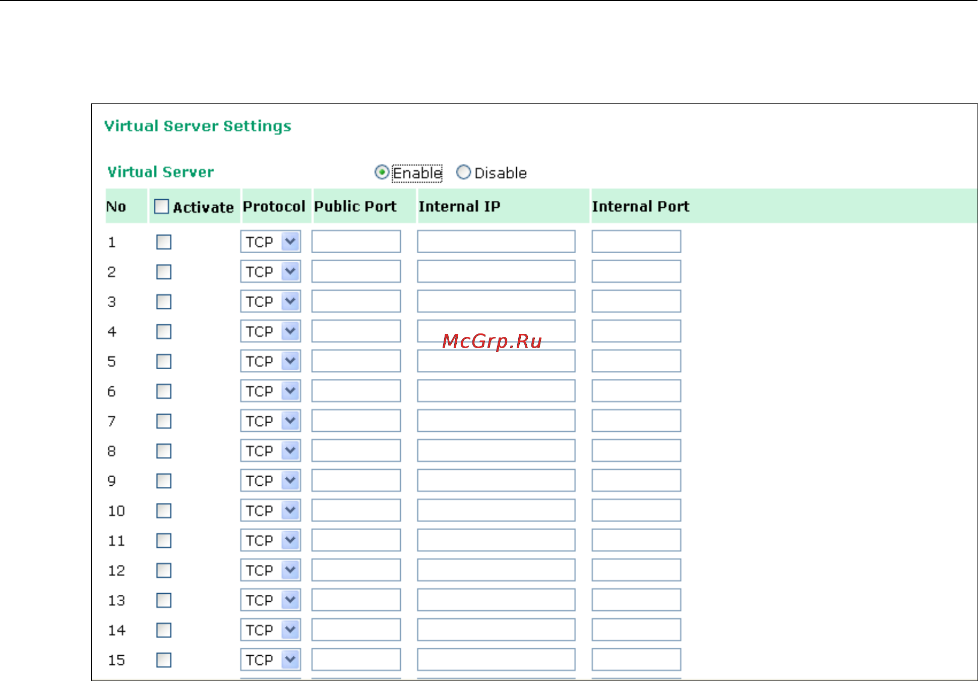 Moxa OnCell G3110-HSPA-T [117/172] Virtual server settings