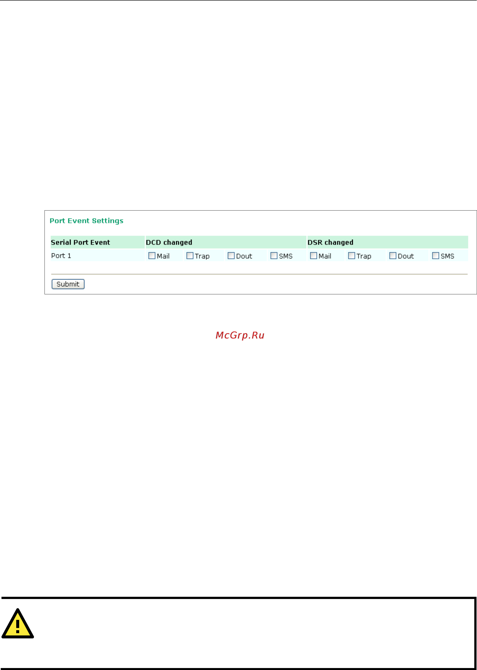 Moxa OnCell G3110-HSPA [119/172] Serial event settings