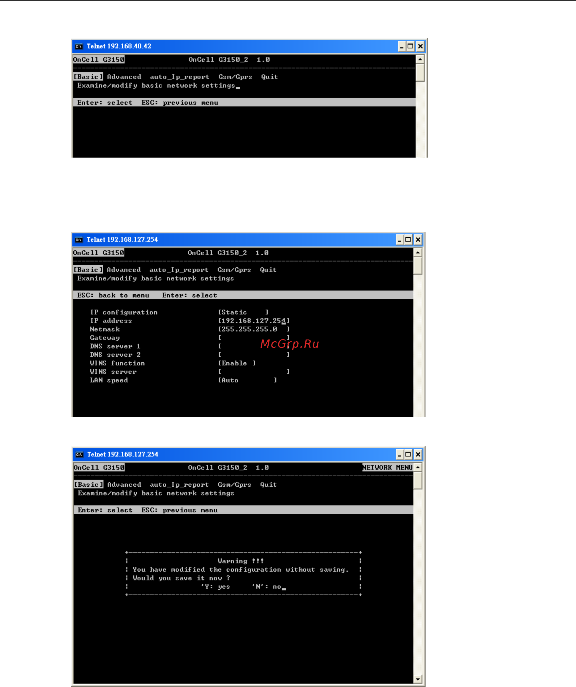 Moxa OnCell G3110-HSPA-T [26/172] Oncell g3100 series initial ip address configuration