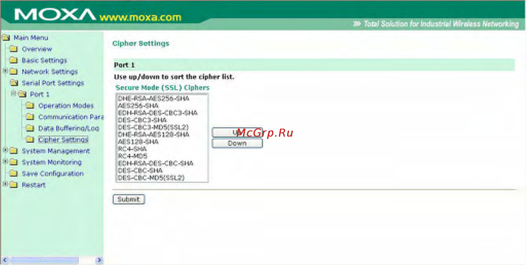 Moxa OnCell G3110 [145/212] Настройки шифрования данных