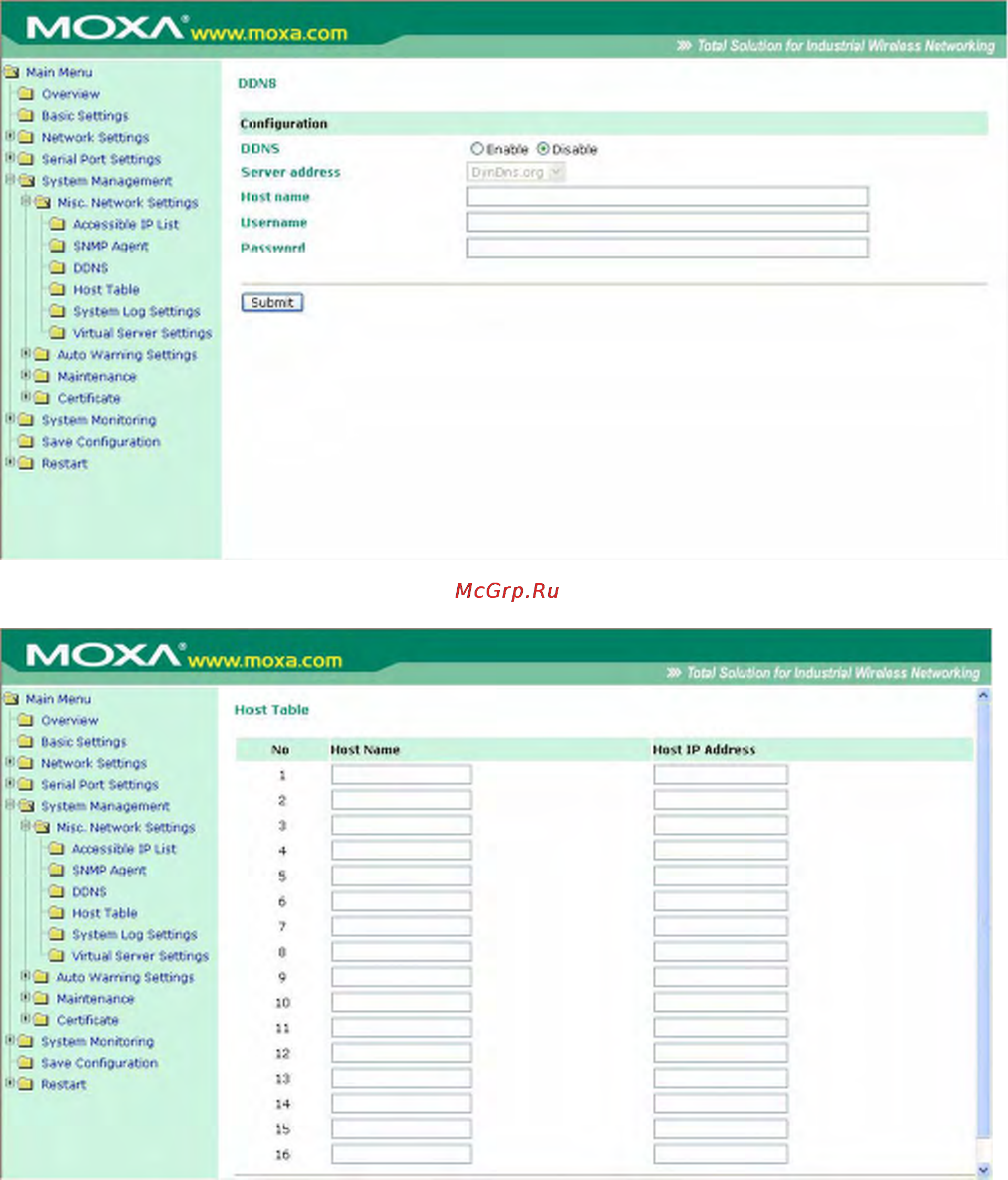 Moxa OnCell G3110 [149/212] Ddns сервер