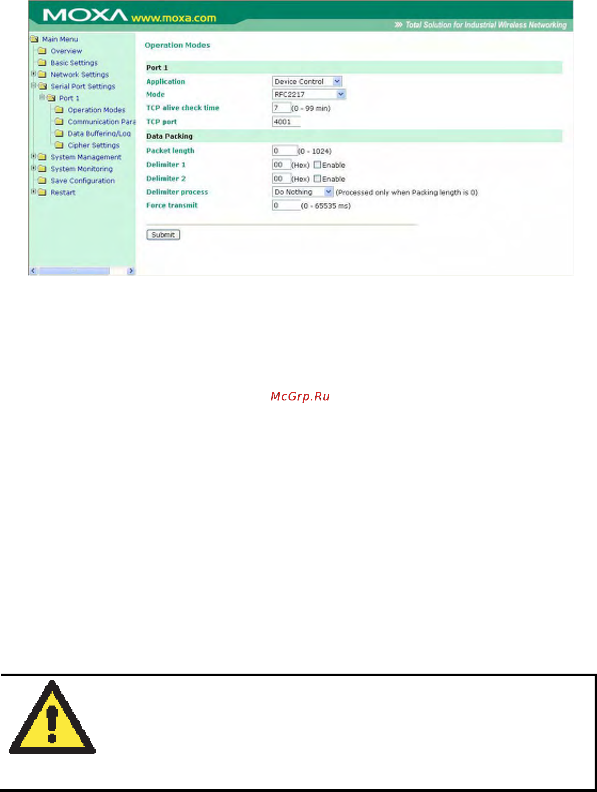 Moxa OnCell G3110-T [75/212] Rfc 2217