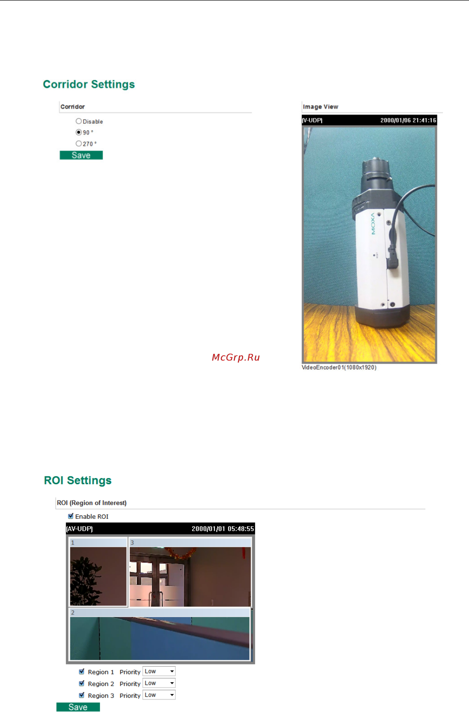 Moxa VPort 06-2L60M [50/83] Corridor setting vport 06 2 p16 2mr vport 36 2l series
