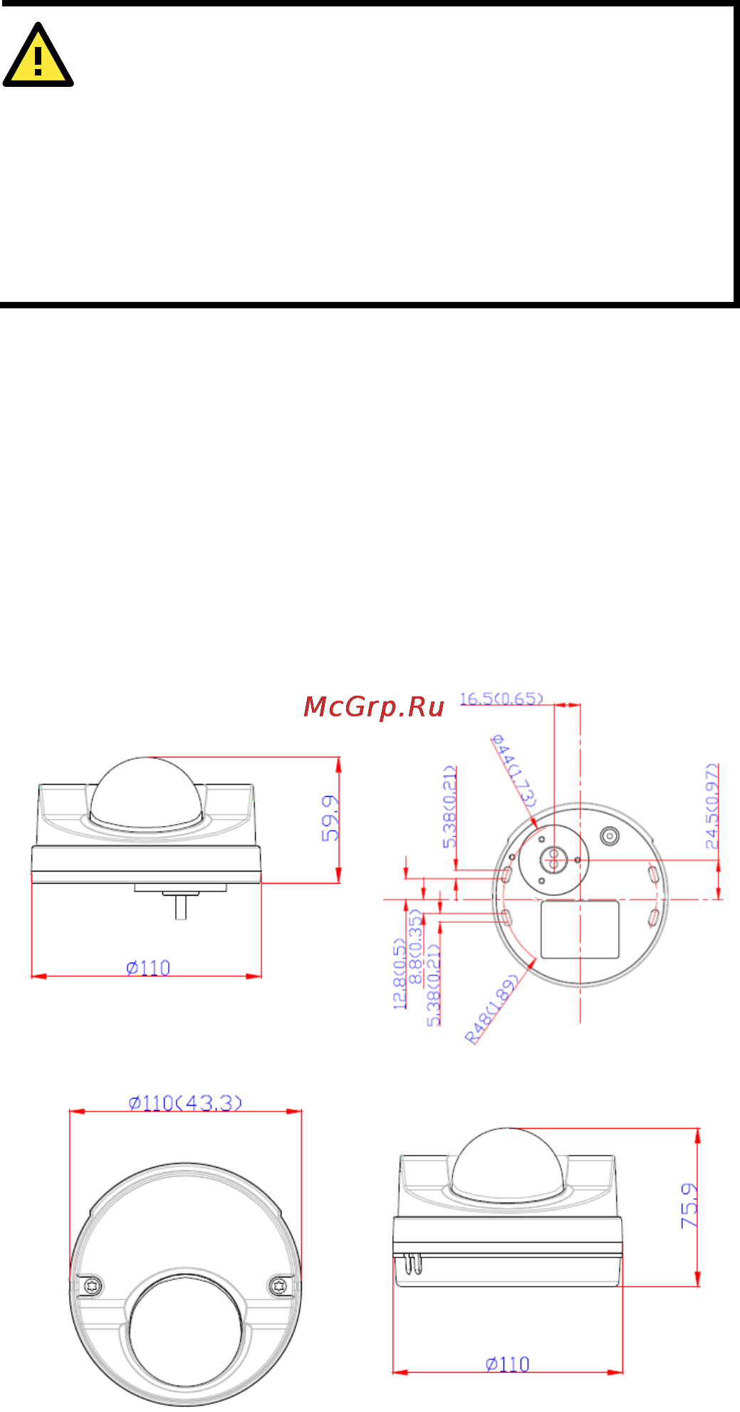 Moxa VPort P06-2L80M-CT [12/12] Attention attention