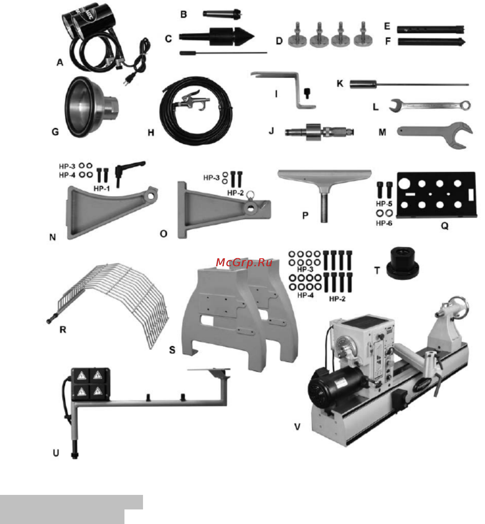 Jet 4224B Powermatic (1794224B-RU) [6/17] Установка и сборка 3 объем поставки