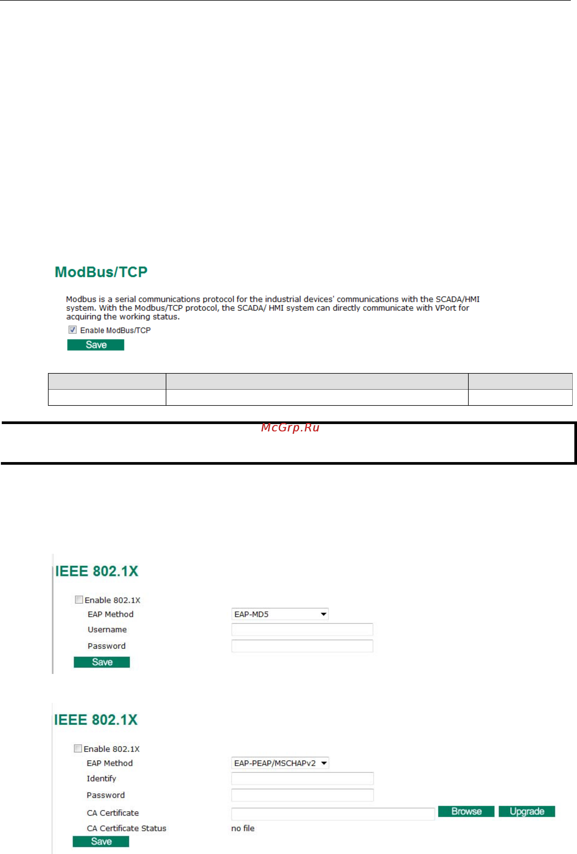 Moxa VPort 26A-1MP-T [53/82] Modbus tcp