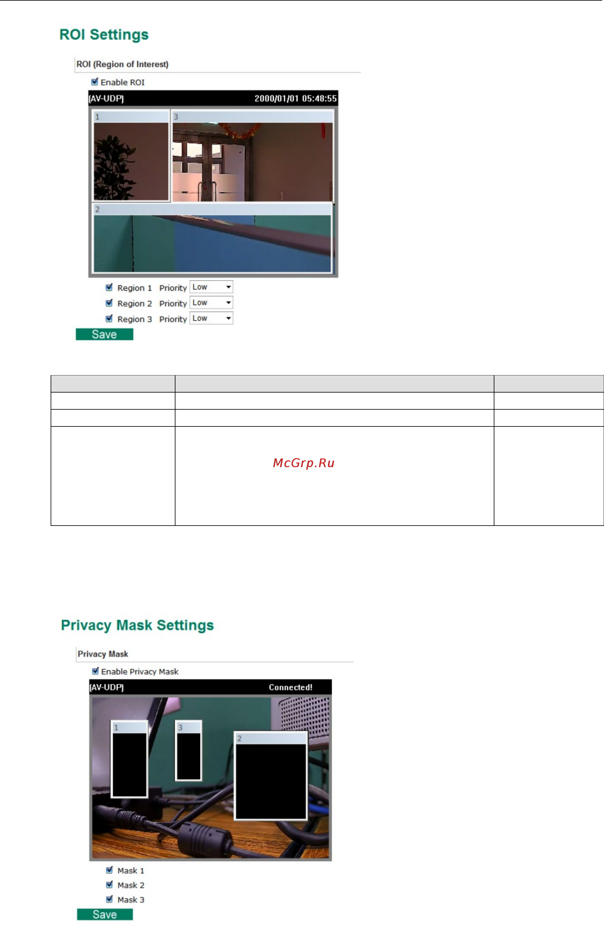 Moxa VPort 26A-1MP [58/82] Privacy mask