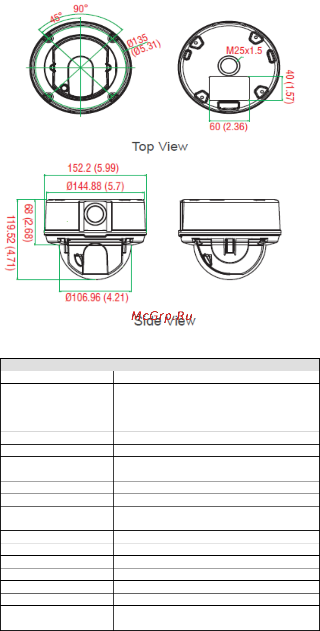Moxa VPort 26A-1MP-T [20/23] Dimensions