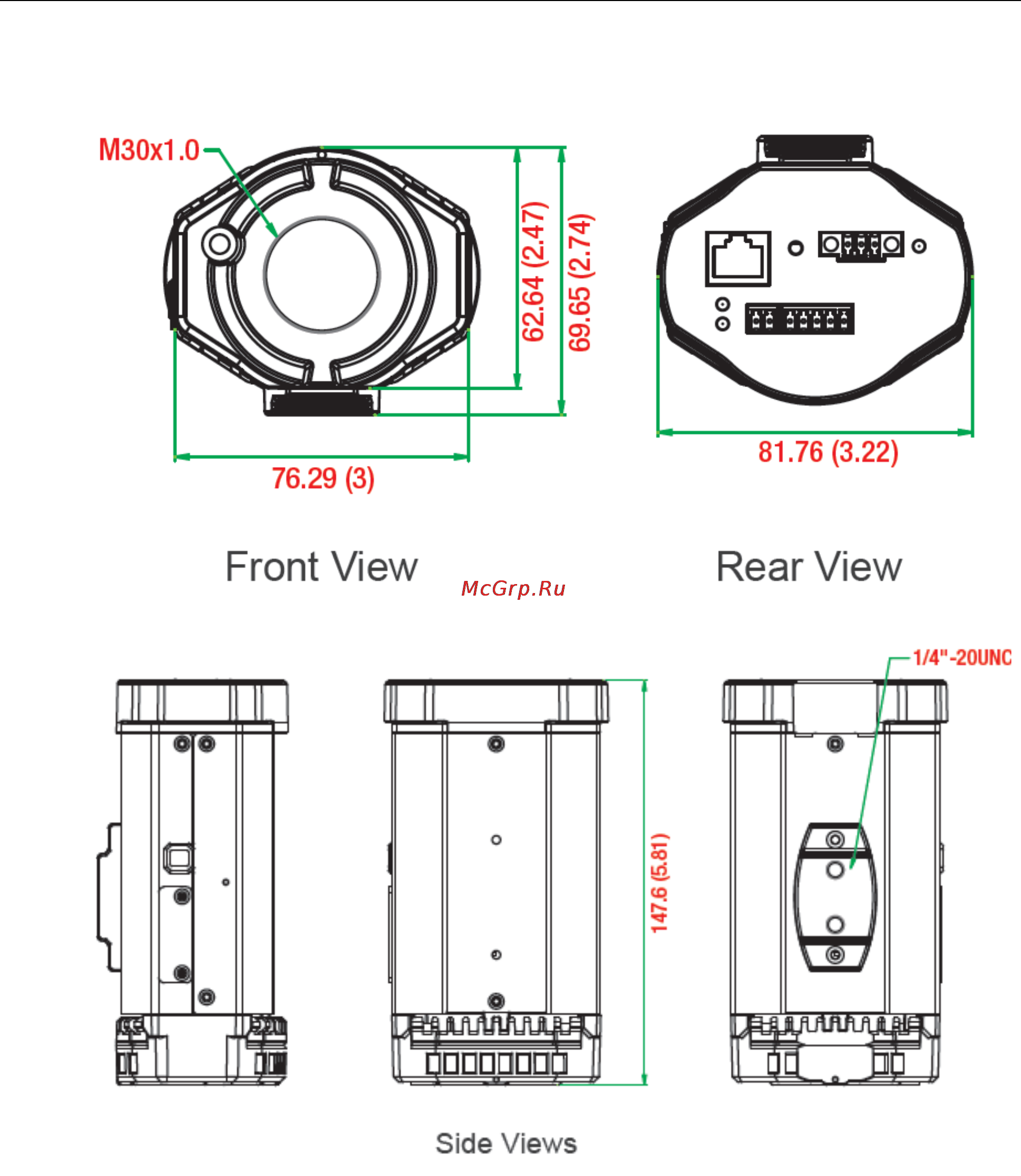 Moxa VPort 36-1MP-IVA-T [17/78] Vport 36 1mp dimensions