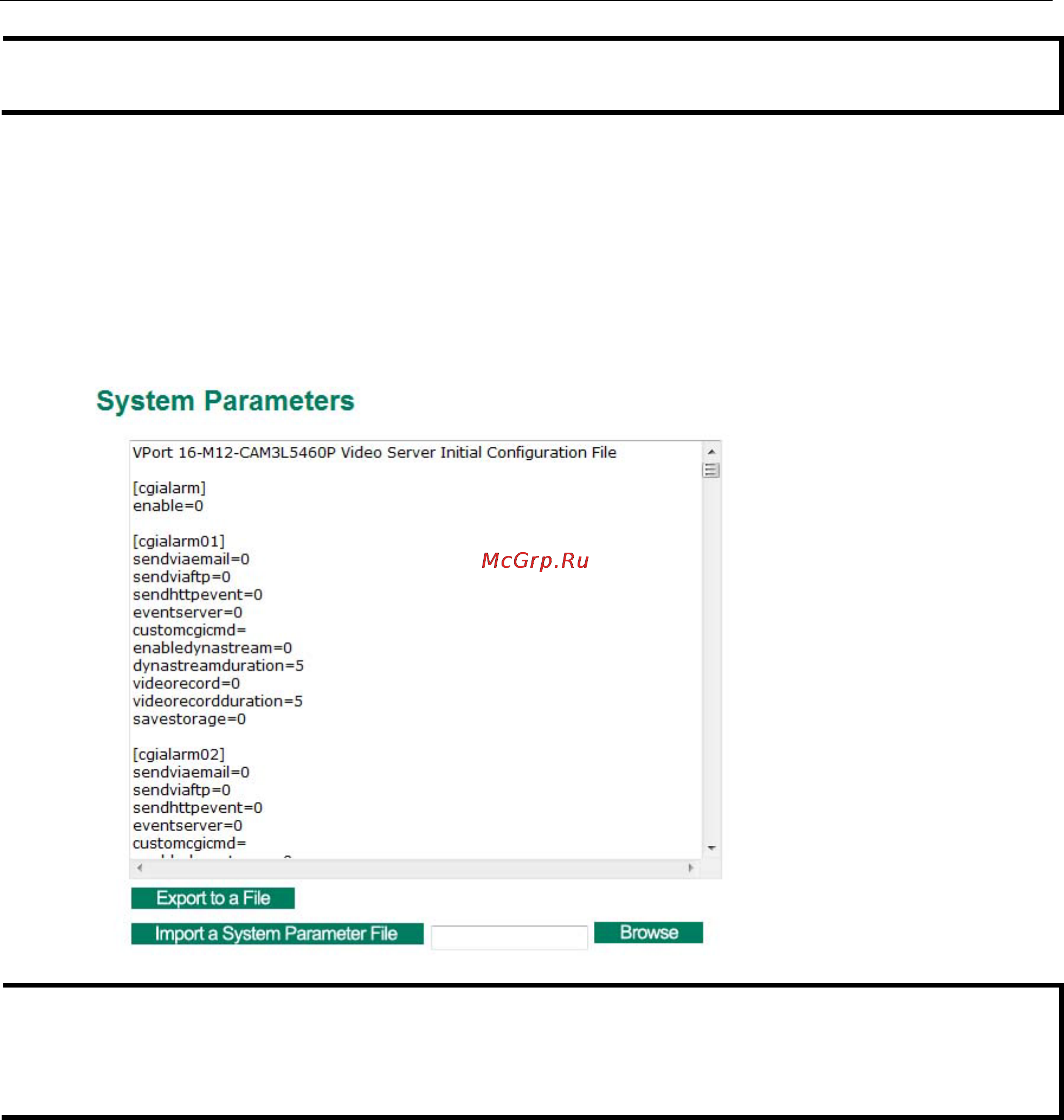 Moxa VPort 36-1MP-IVA [28/78] System parameters