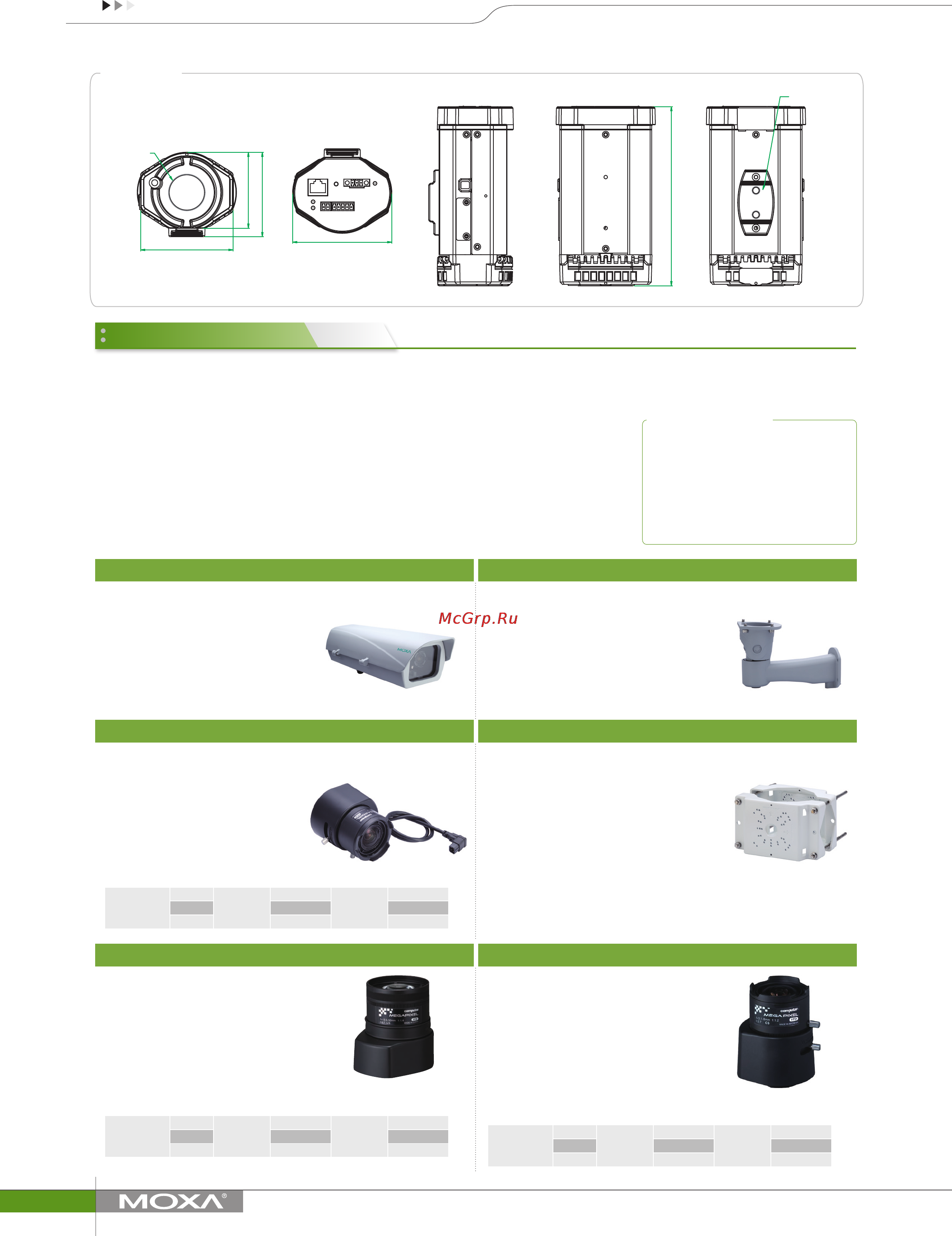 Moxa VPort 36-1MP [3/3] Ordering information