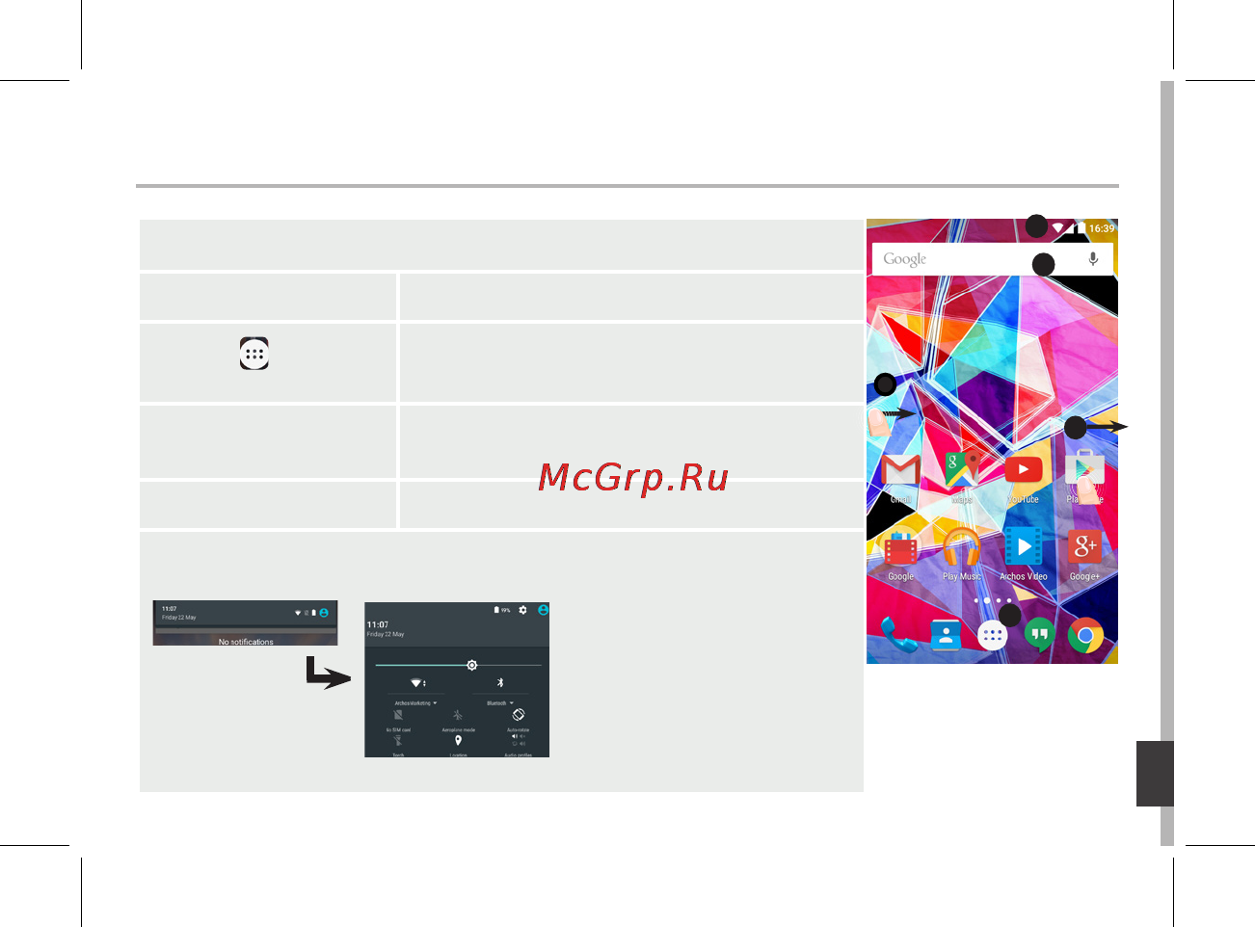 Archos Diamond Plus [169/197] Trên màn hình chủ