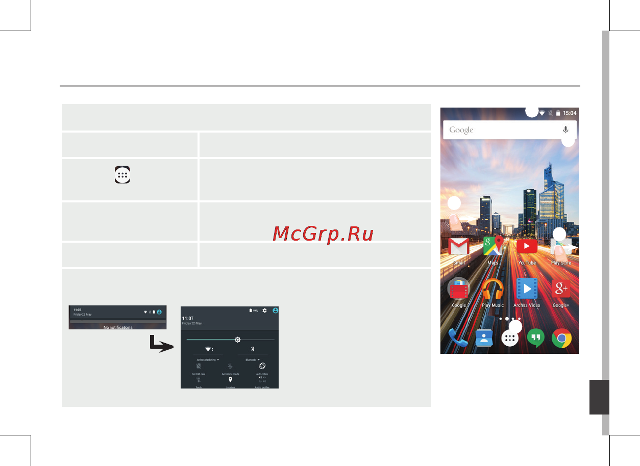 Archos 45c Helium [169/197] Trên màn hình chủ
