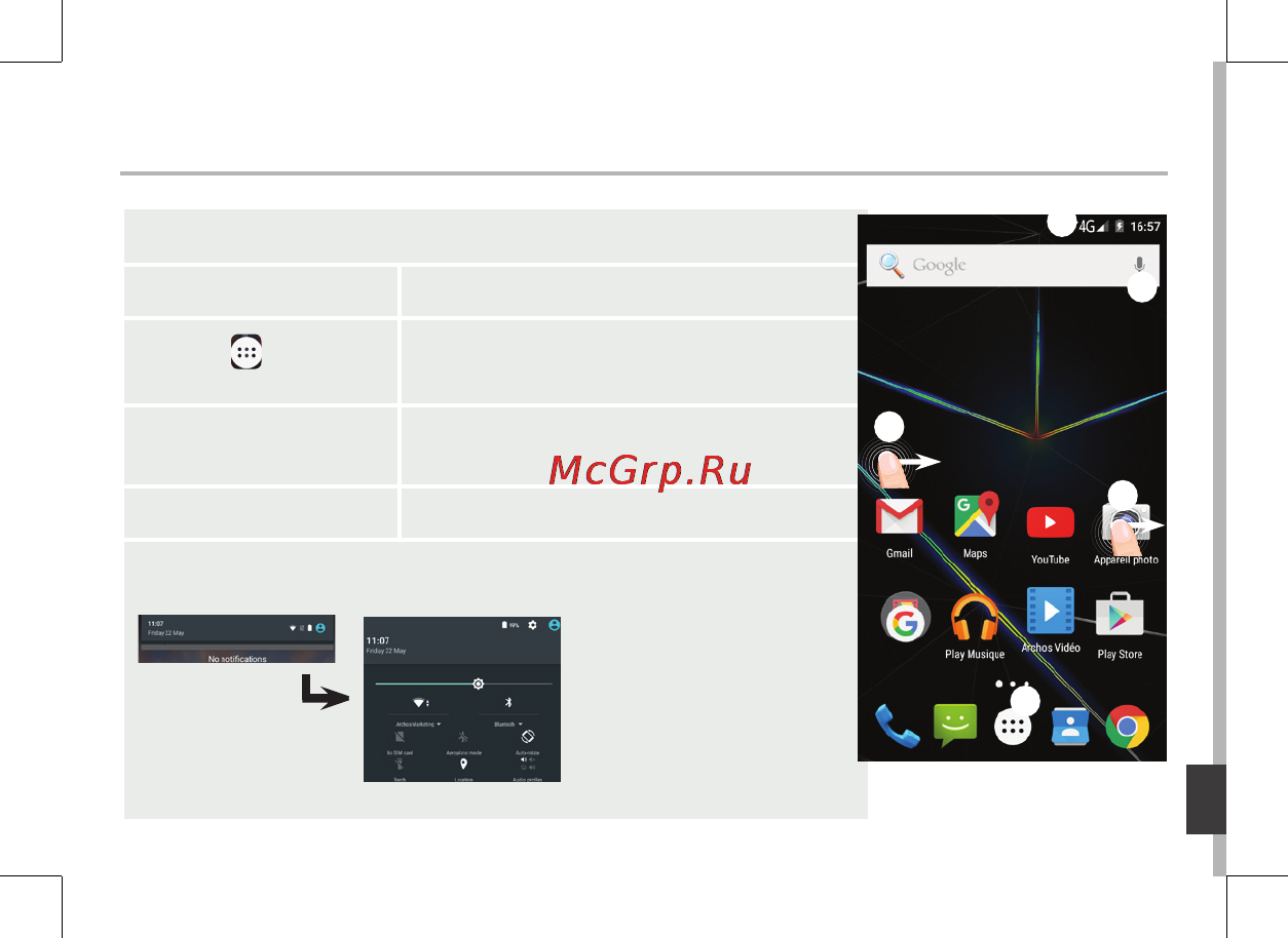 Archos 50d Oxygen [185/213] Trên màn hình chủ