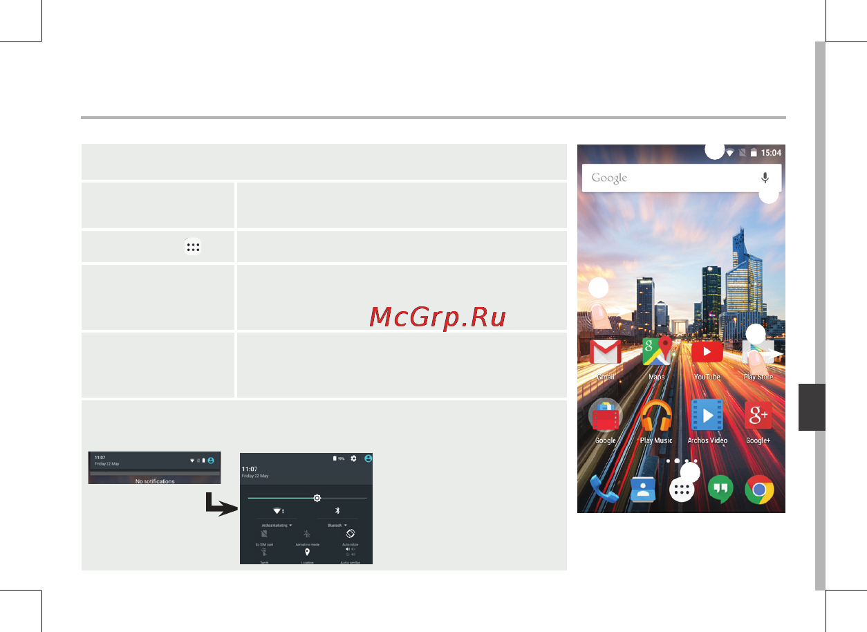 Archos 55 Cobalt Plus [121/197] На главном экране
