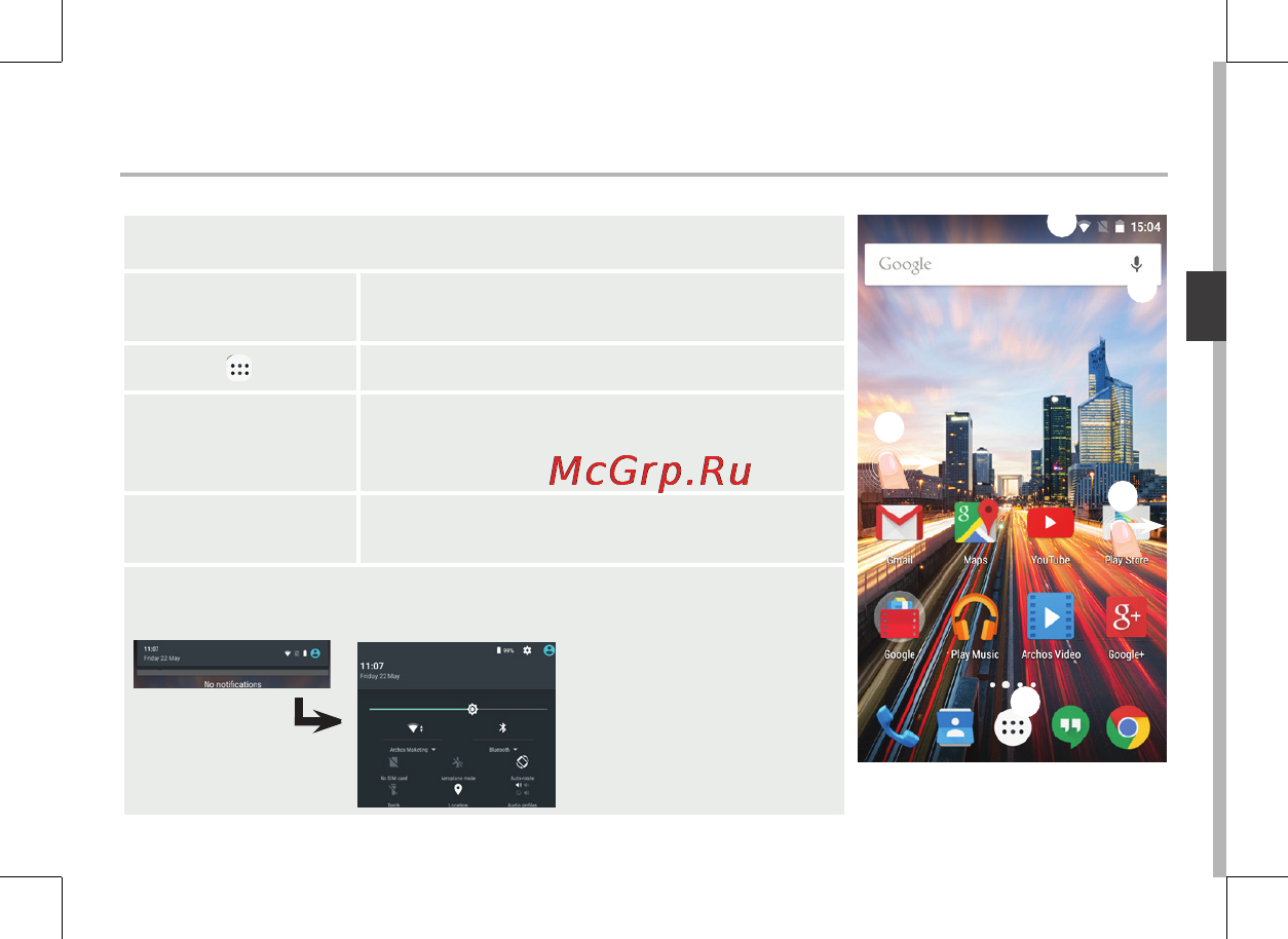 Archos 55 Cobalt Plus [57/197] En la pantalla principal