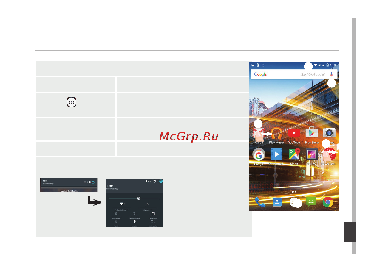 Archos 50d Neon [169/197] Trên màn hình chủ