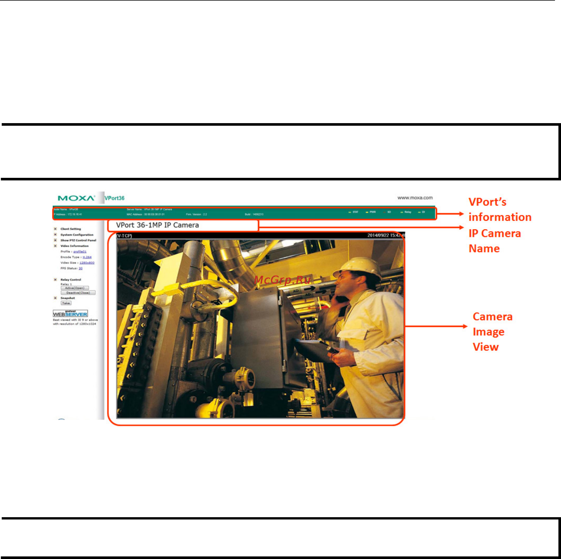 Moxa VPort P16-1MP-M12-CAM36-T [12/64] Functions featured on the vport s web homepage