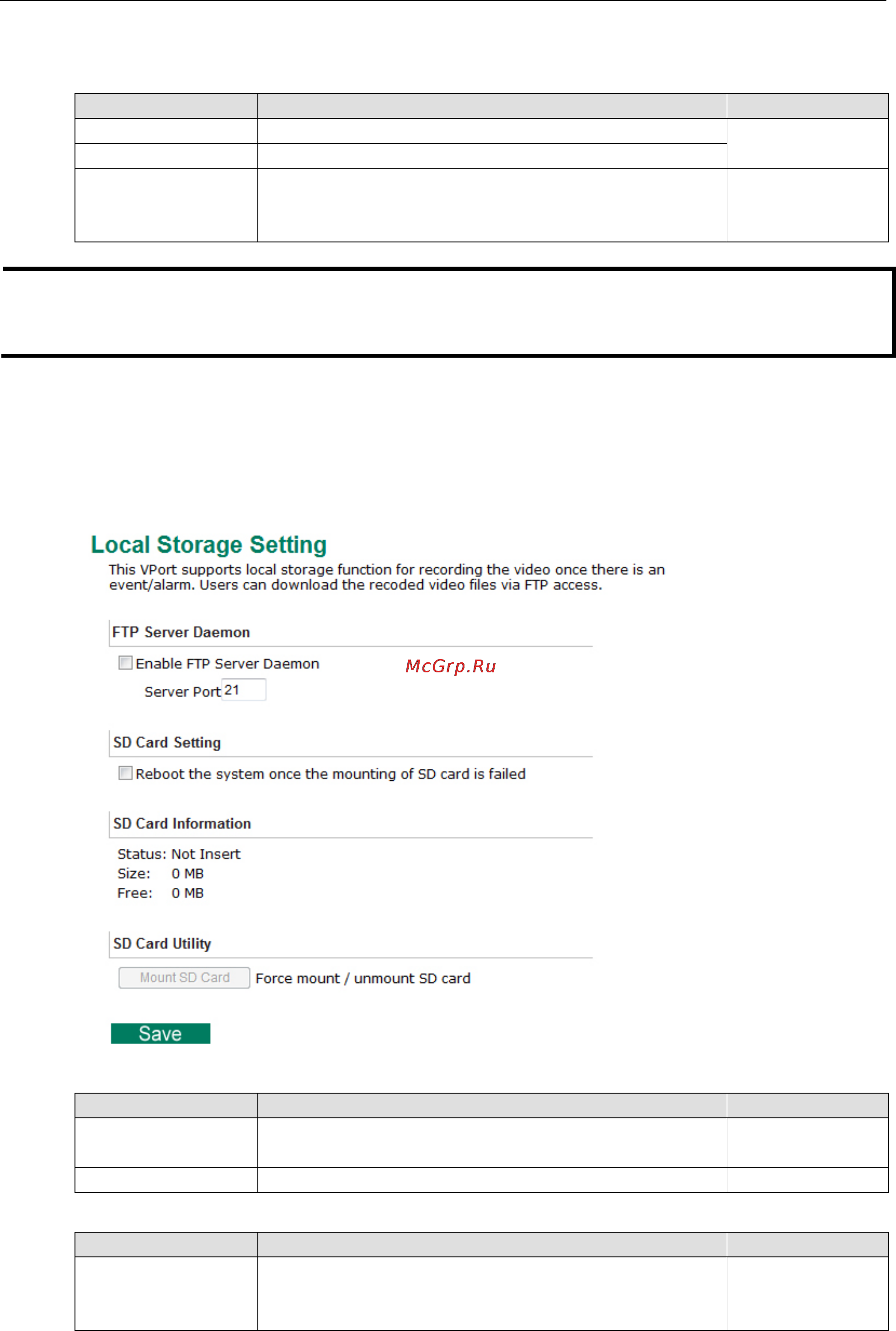Moxa VPort P16-1MP-M12-CAM36-CT [22/64] Local storage not supported for all vports