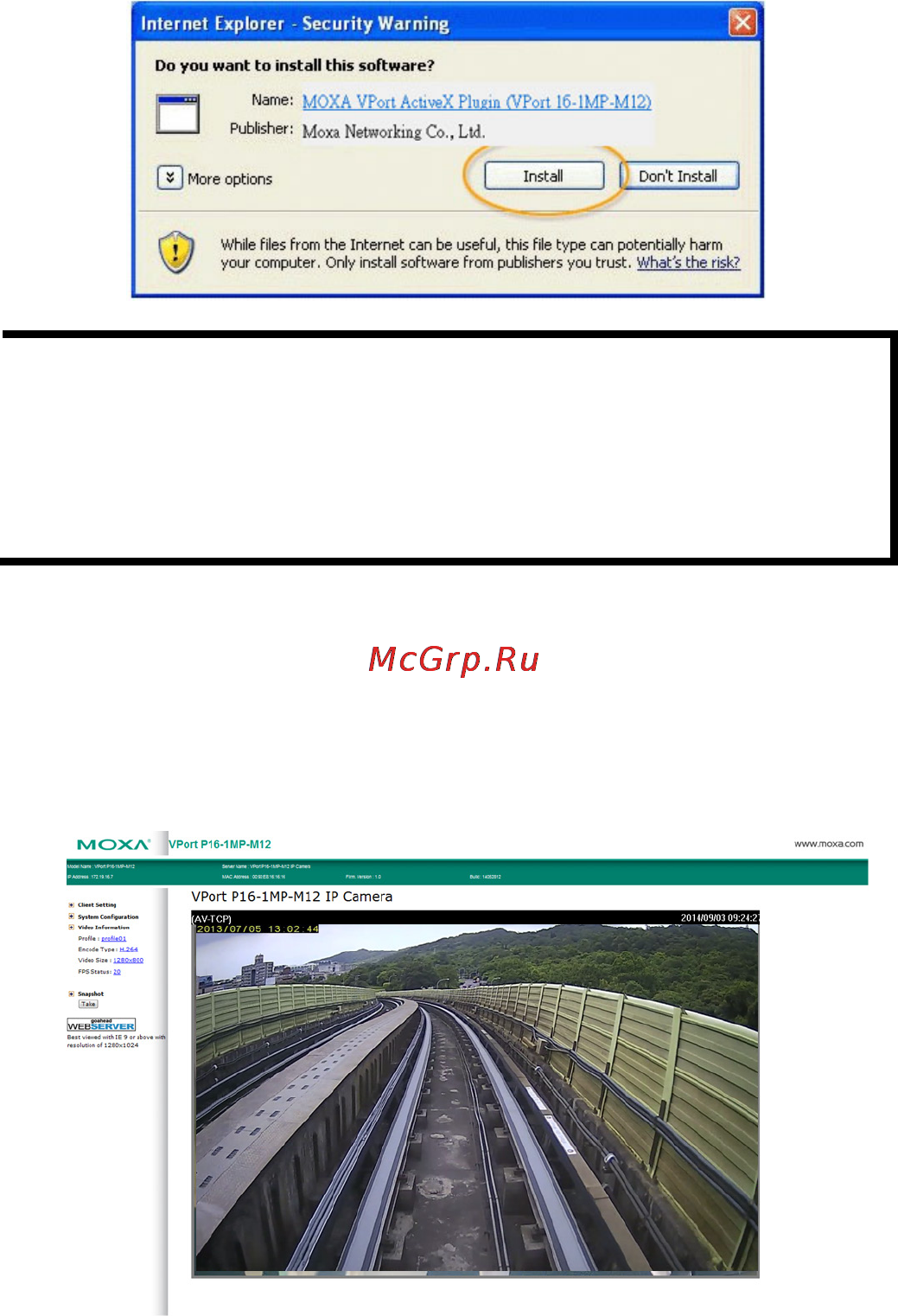 Moxa VPort P16-1MP-M12-CAM36-CT-T Руководство по аппаратной части онлайн [10/15] 171807