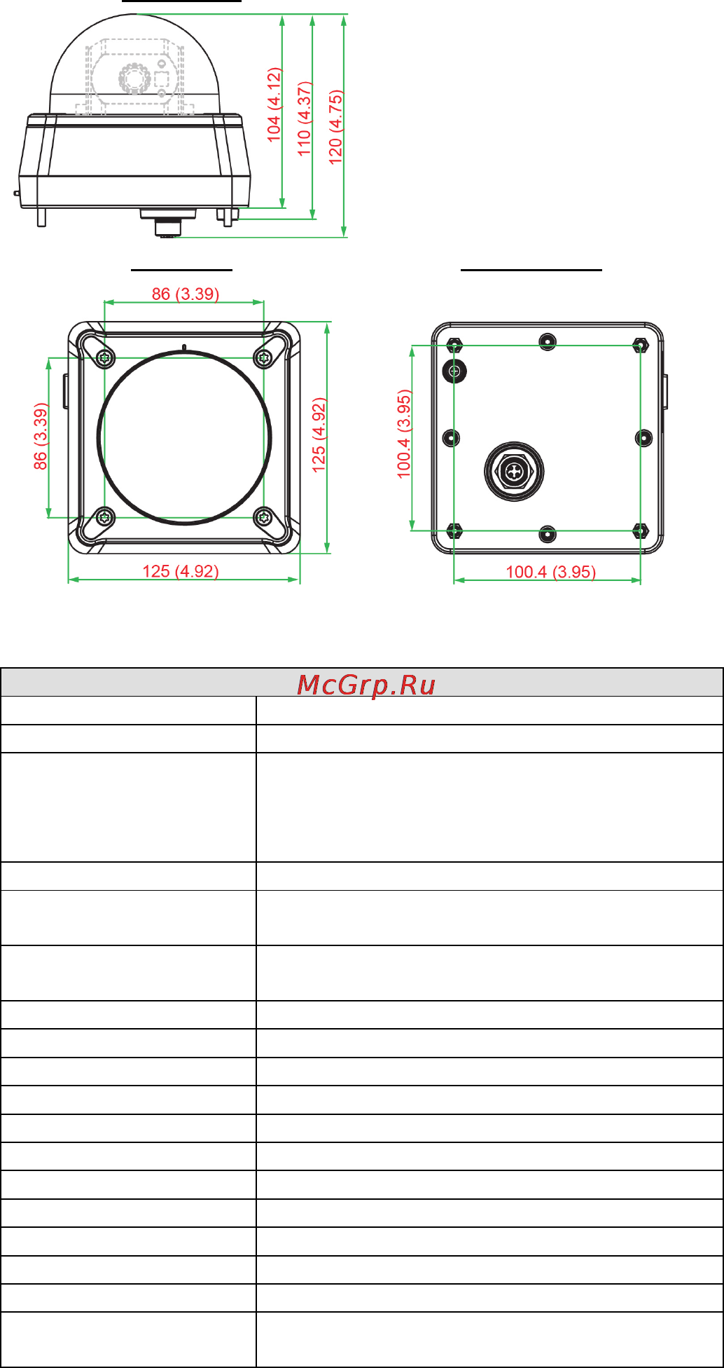 Moxa VPort P16-1MP-M12-CAM36-T [12/15] Dimensions unit mm inch