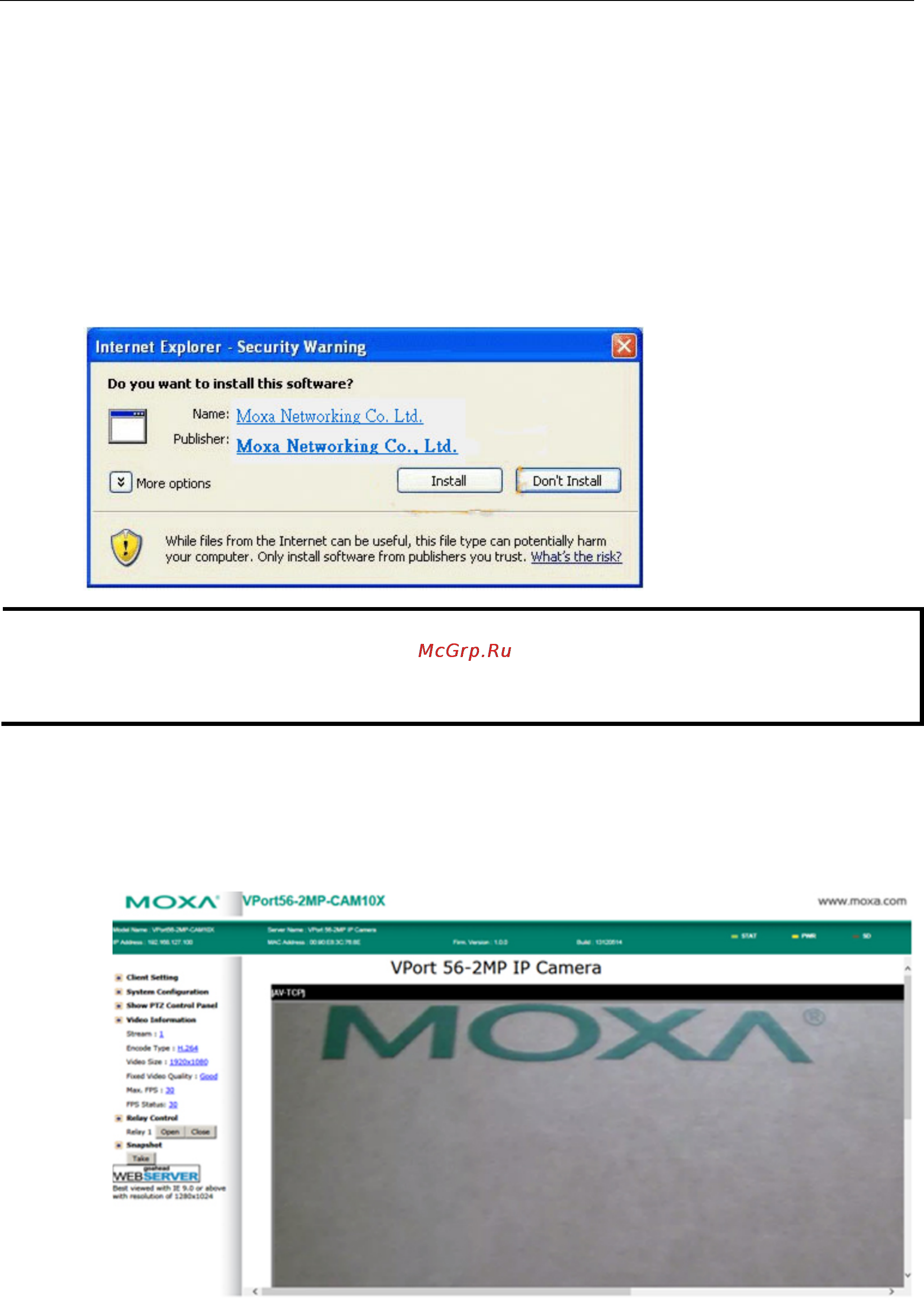 Moxa VPort 56-2MP-CAM10X-T [13/71] Step 2 access the vport 56 2mp s web based manager