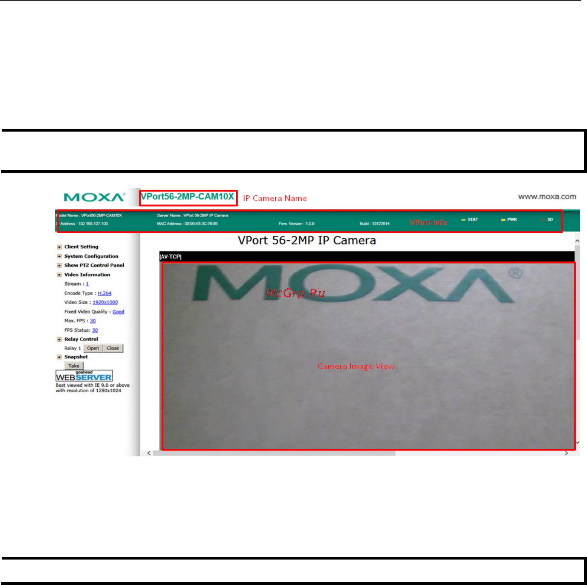 Moxa VPort 56-2MP-CAM10X-S-SC [16/71] Functions featured on the vport s web homepage