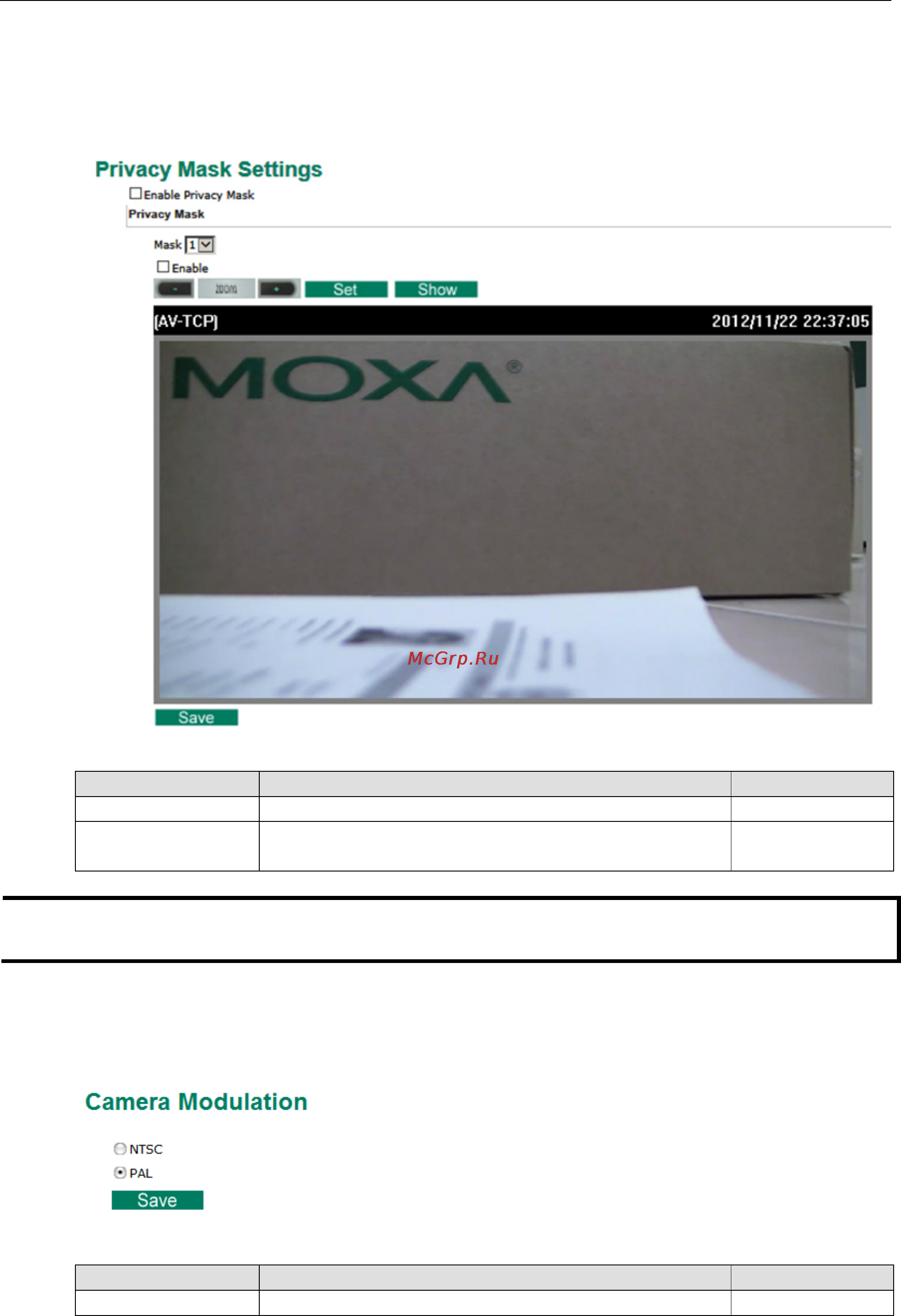 Moxa VPort 56-2MP-CAM10X-S-SC-T [47/71] Privacy mask