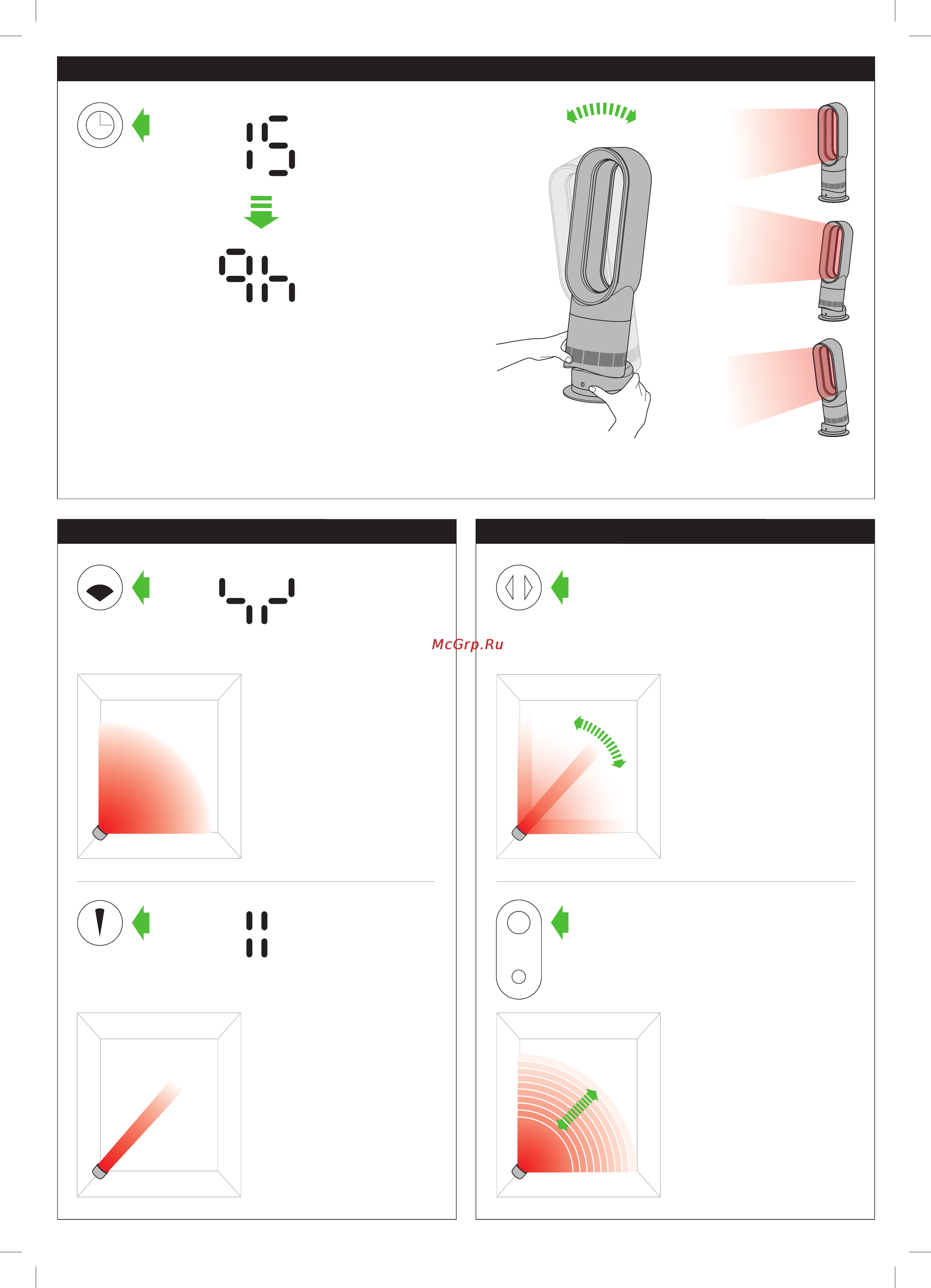 Dyson AM09 Hot + Cool Black/Silver [45/80] Drehbewegung und luftstromsteuerung verteilungs und focus funktion