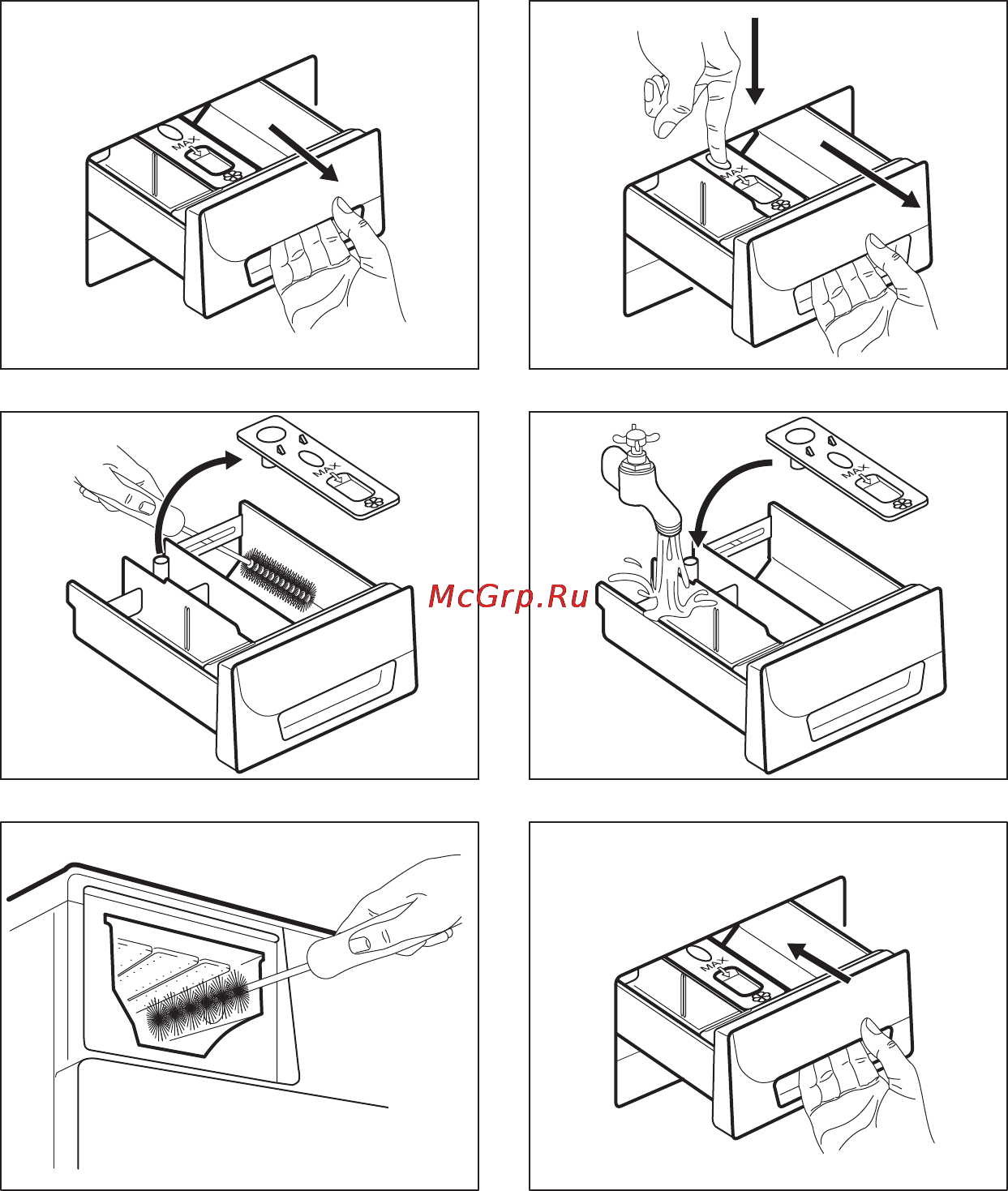 Electrolux EWS 1254 SDU [68/76] Чищения дозатора миючих засобю