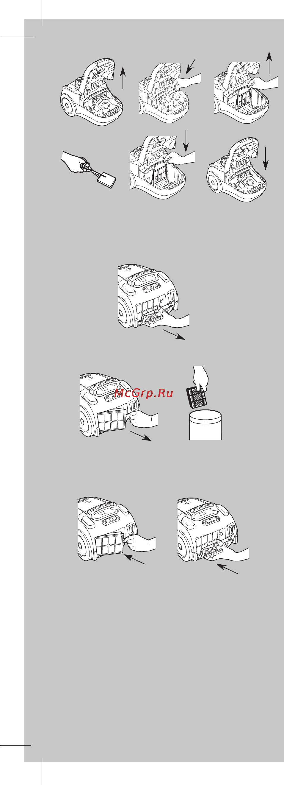 Electrolux ZEO5430 Essensio [10/76] Changing the filters