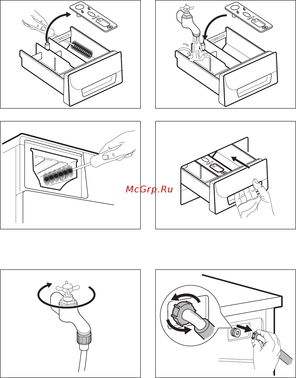 Electrolux EWS1064SAU [20/56] Су құятын түтіктің және клапанның сүзгісін тазалау