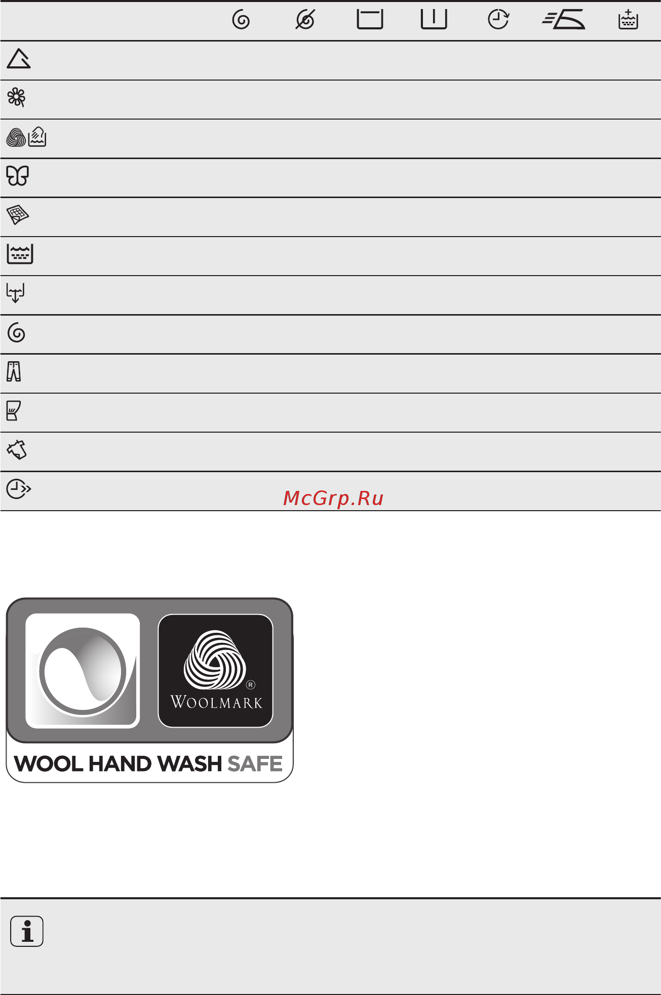 Electrolux EWS1064SAU [35/56] Woolmark apparel care синий