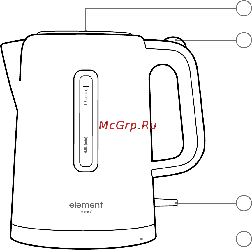 Element WF01PW El'Kettle Инструкция по эксплуатации онлайн [3/5] 172032