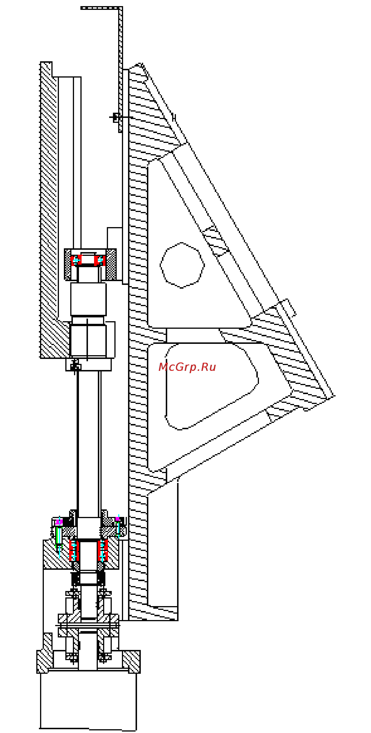 Jet KDCK-40S CNC (50000509T) [11/28] Рис конструкция револьверной головки оси x