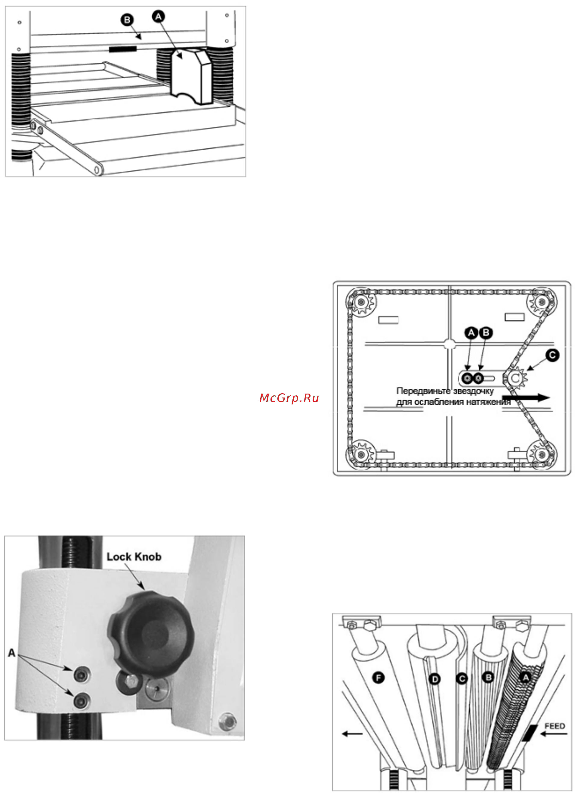 Jet JWP-16 OS HH (708531T-RUHH) [14/23] Регулировка параллельности рабочего стола по отношению к строгальному валу основная регулировка