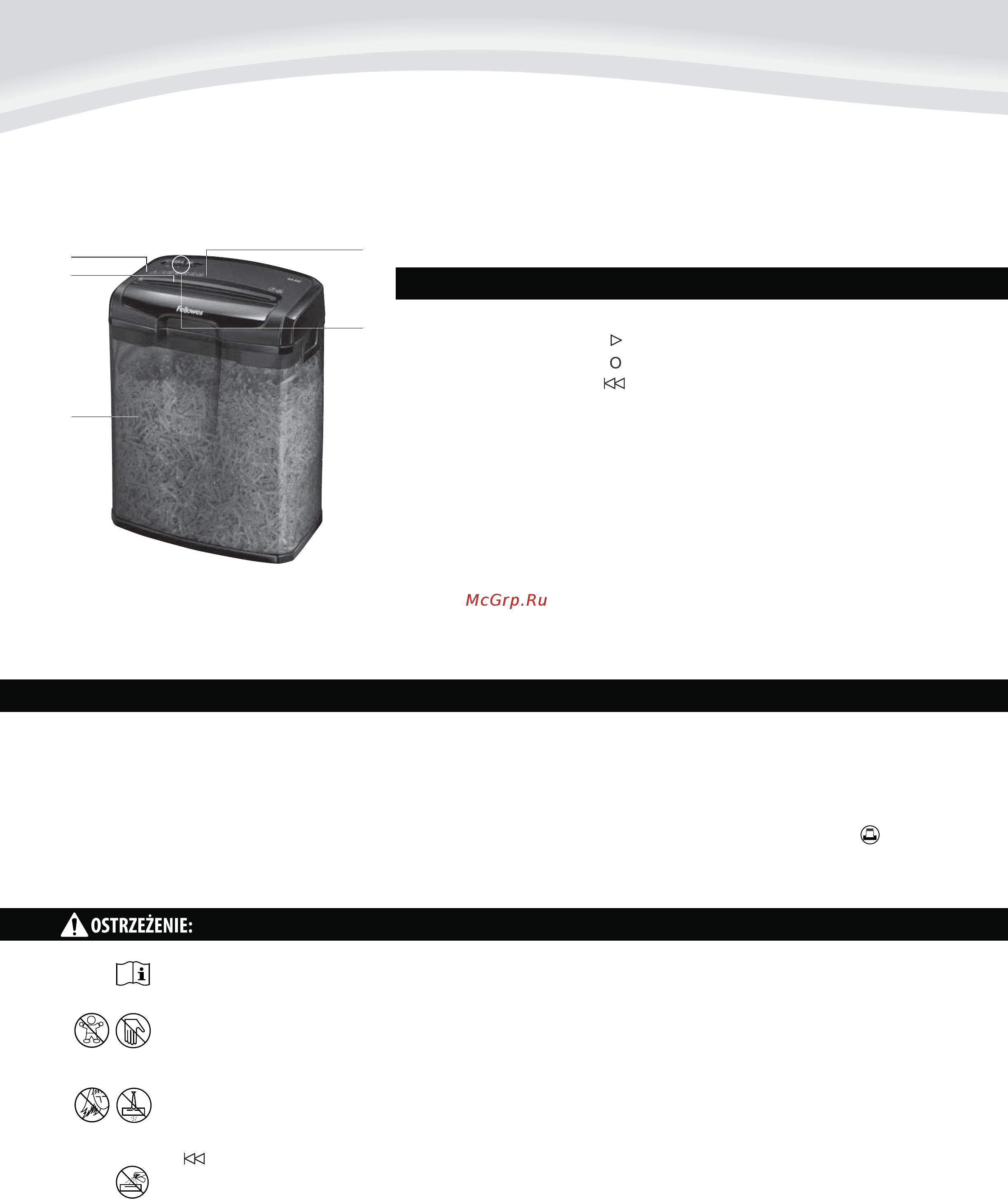 Fellowes PowerShred M-6C [22/40] Polski