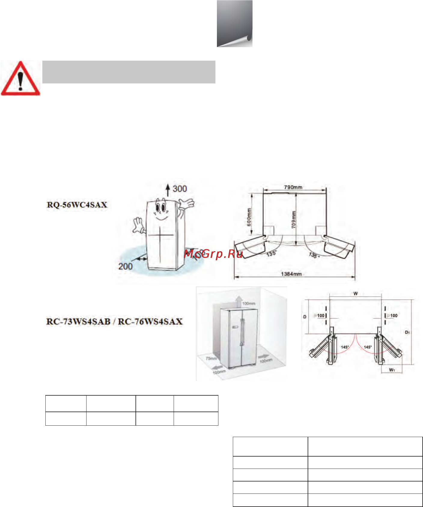 Hisense RQ-56WC4SAX [7/30] Установка холодильника